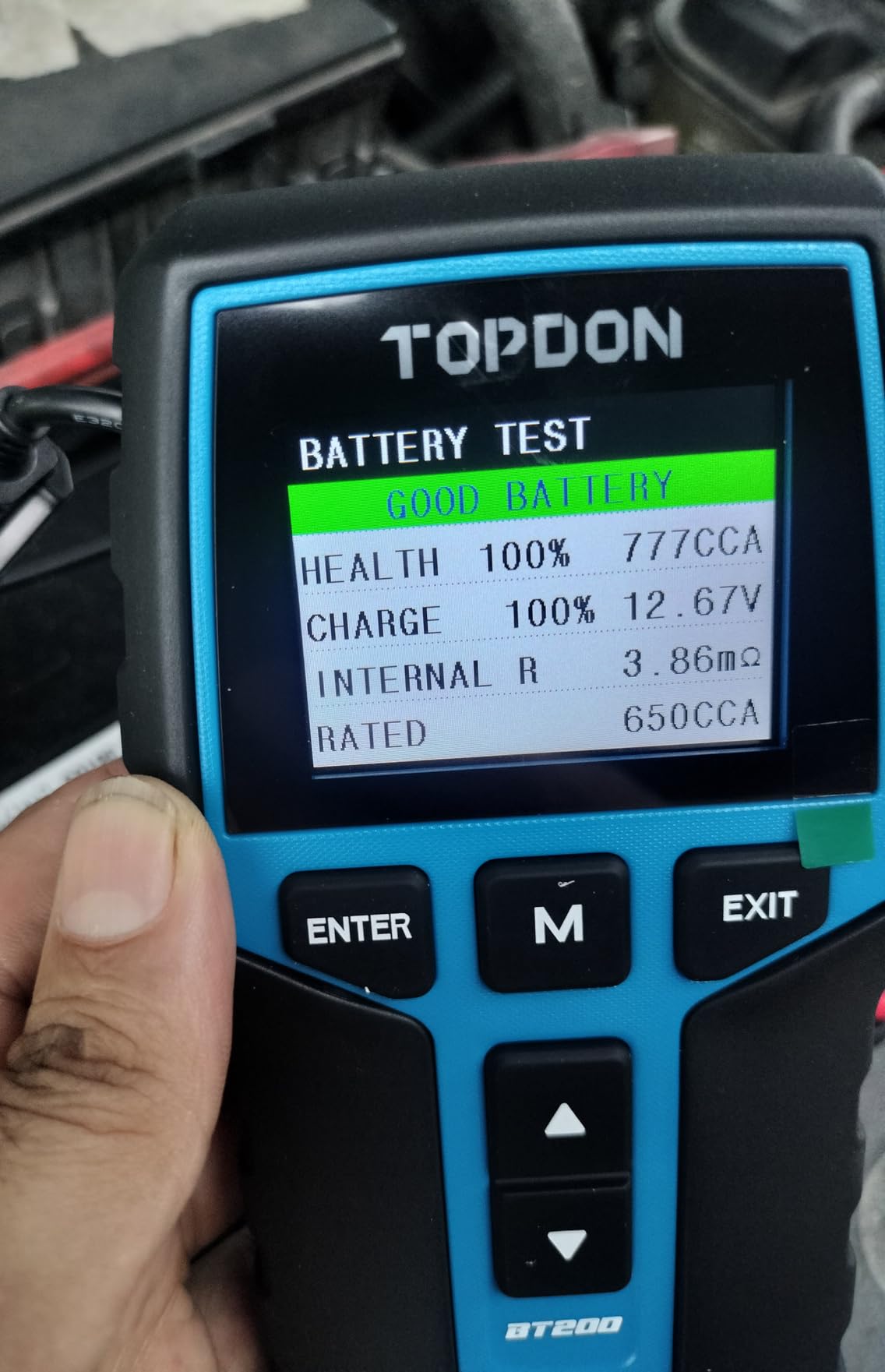 TOPDON BT200 Car Battery Tester, 12V/24V, 100-2000 CCA Load Tester | Battery and Alternator Tester for Cranking and Charging Systems, Auto Battery Analyzer for Cars, Trucks, SUVs, ATVs and Boats customer photo 1