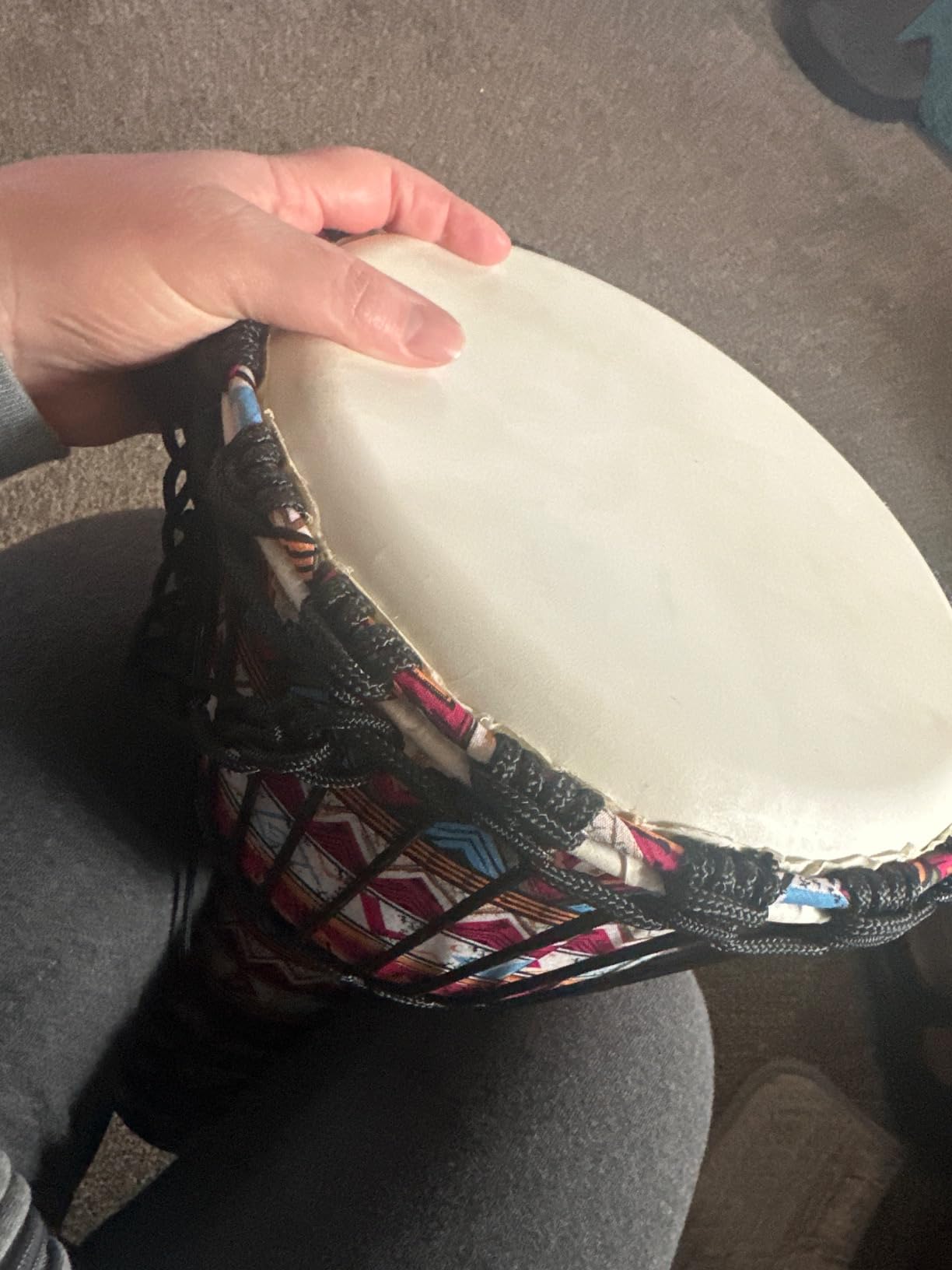 AKLOT Djembe Drum, African Drum Hand-Carved 8 inches Mahogany Goatskin Drumhead for Adults Starter Beginners customer photo 2