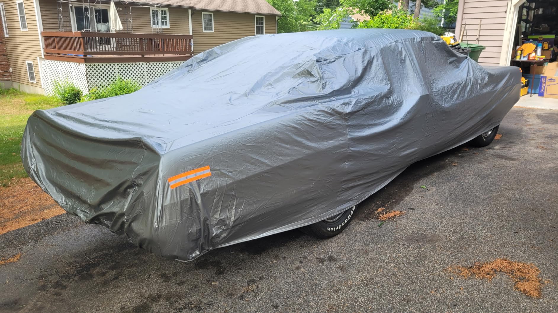 Motor Trend Safeguard Heavy Duty Car Cover for Vans & SUVs - Car Tarp Waterproof All Weather SUV, Sun Protection, UV Rain Snow Winter, Outdoor Reflective - Up to 185