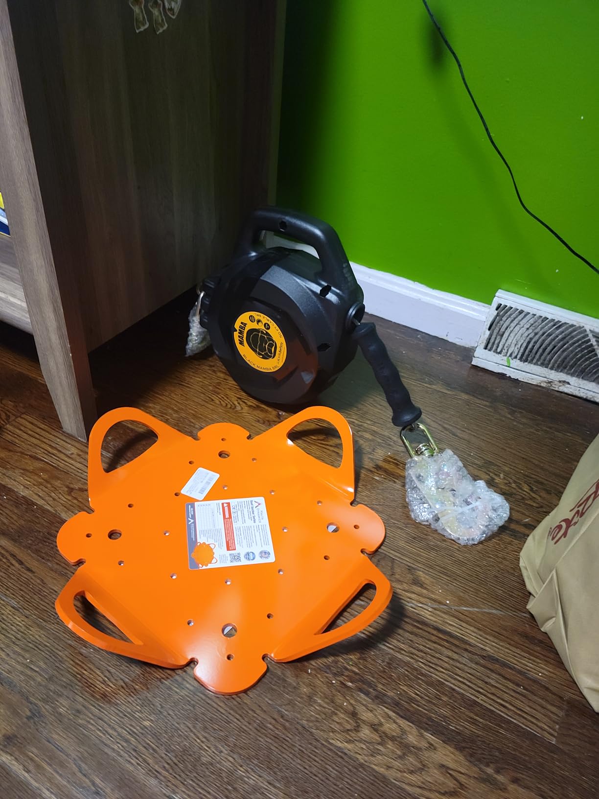 KwikSafety - Charlotte, NC - Mamba 50' Self Retracting Lifeline [Carbonate + Integrated Handle] Class 1 Cable SRL ANSI OSHA Retractable Fall Arrest Safety Roofing Construction Gear customer photo 1