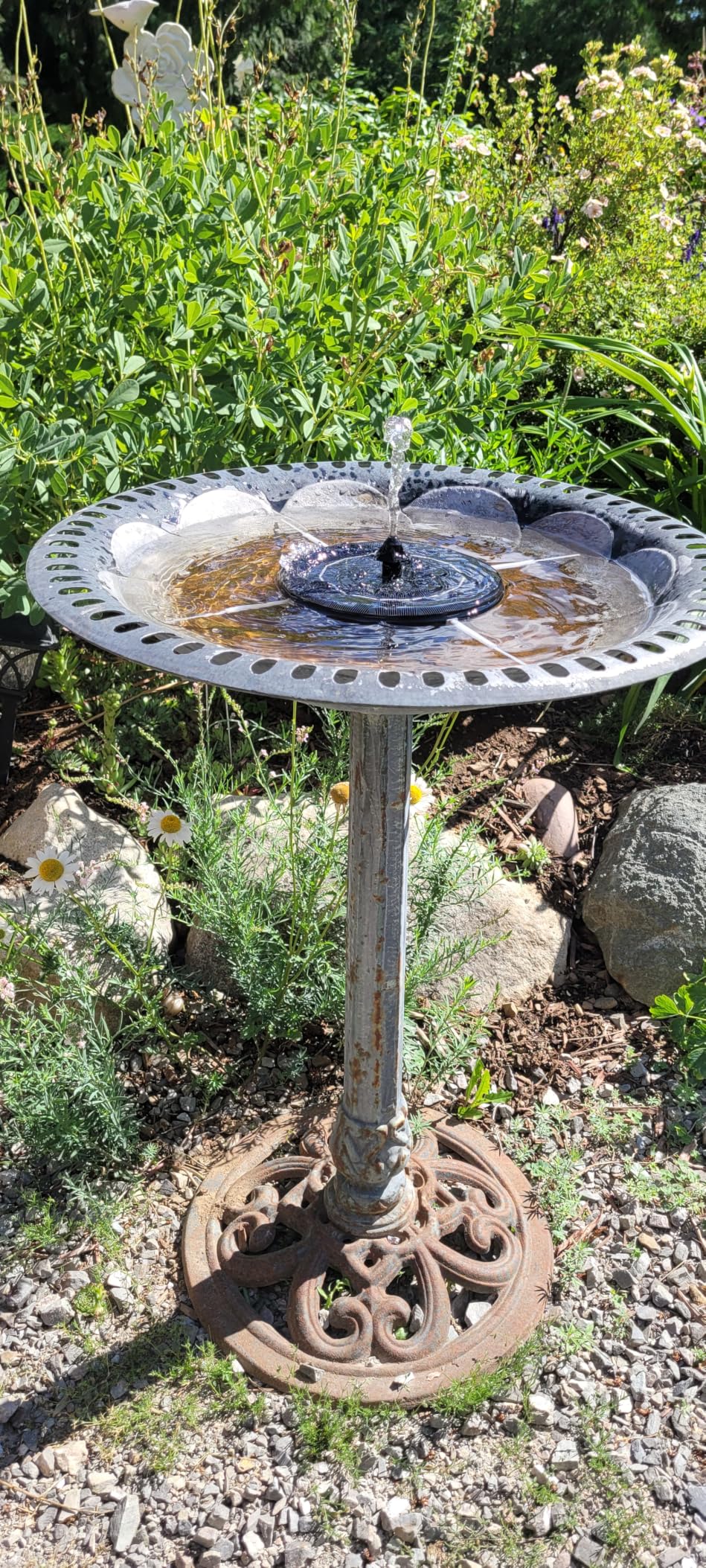 Mademax Upgraded Solar Fountain with 4 Easy Install Nozzle and Fixer, Solar Powered Fountain Pump for Bird Bath, Garden, Pond, Pool, Fish Tank, Outdoor customer photo 1