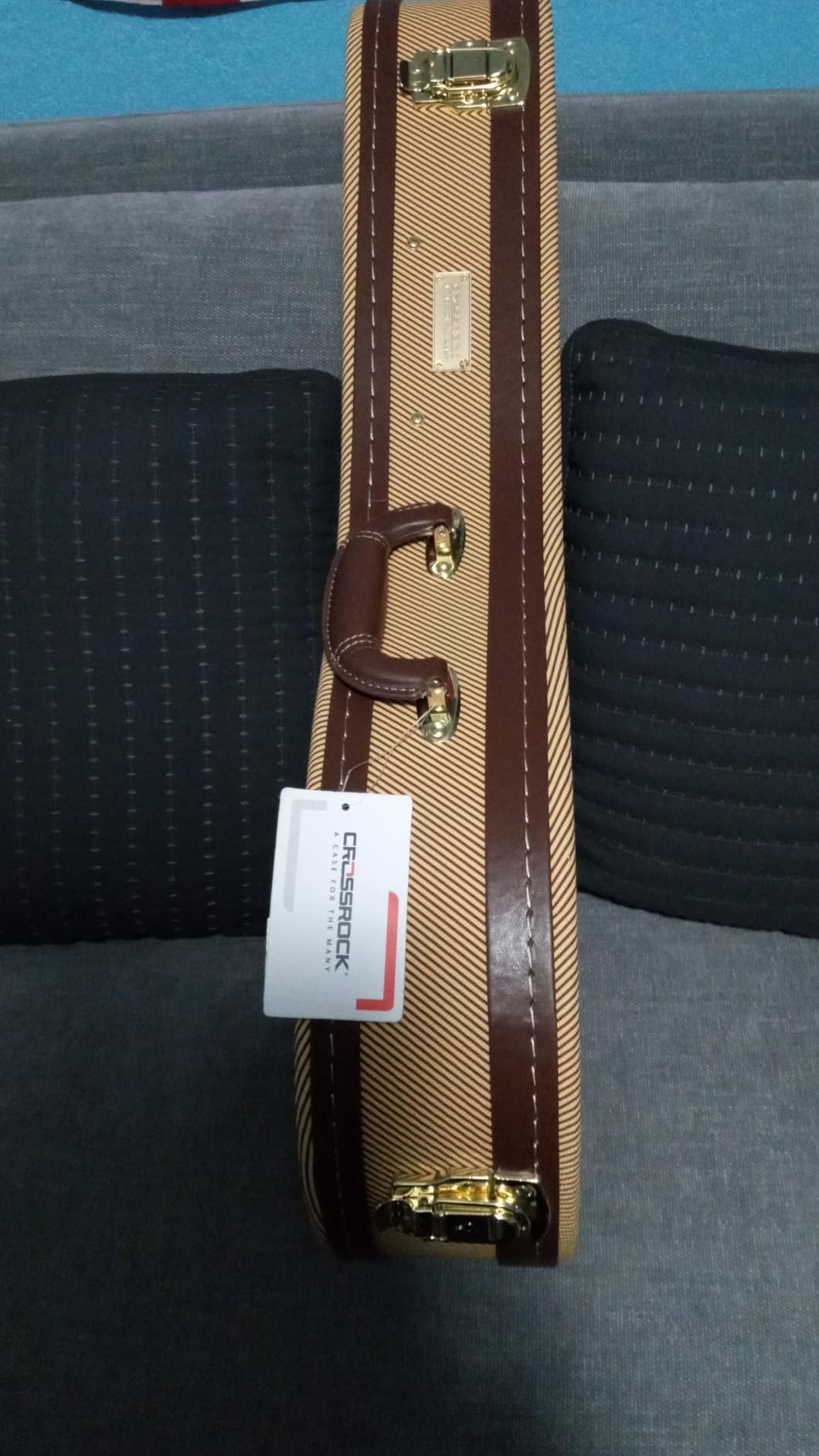 Crossrock Hard Shell Case for F-Style Mandolin in Vinyl Tweed (CRW620MFTW) customer photo 2