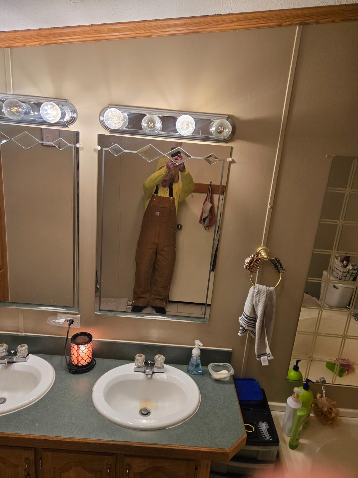 Carhartt Men's Loose Fit Firm Duck Insulated Bib Overall customer photo 2