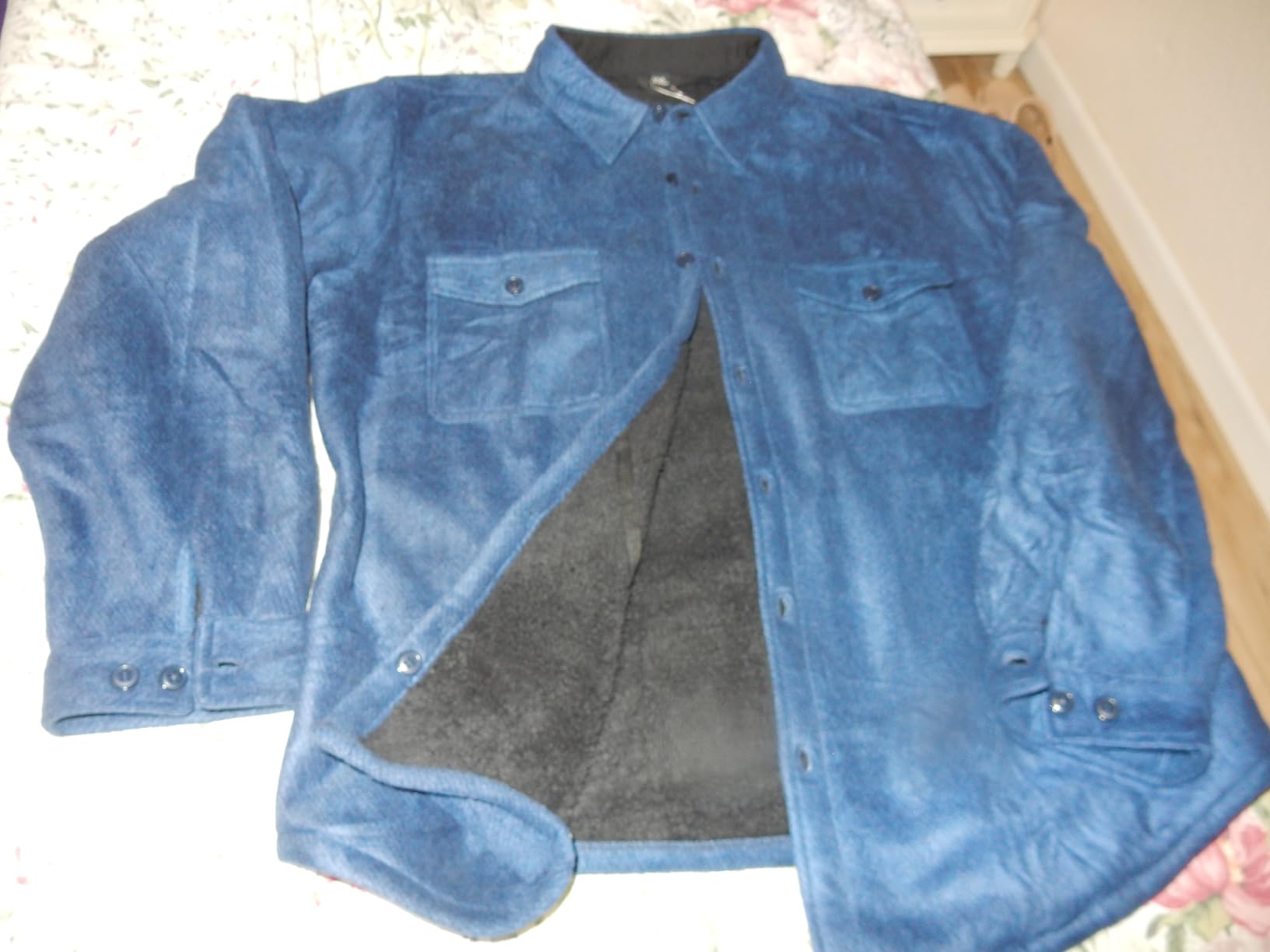 Men's Warm Sherpa Lined Fleece Plaid Flannel Shirt Jacket (All Sherpa Fleece Lined) customer photo 1