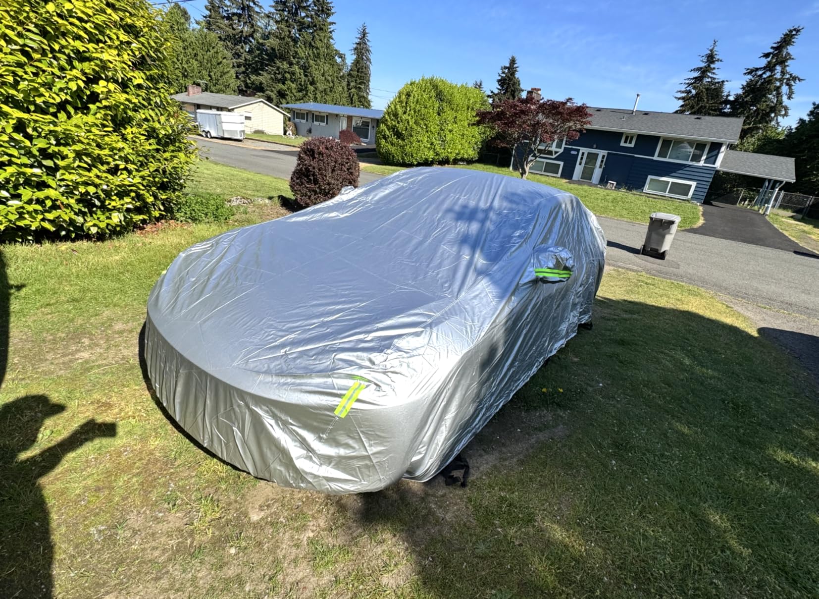 Car Cover, SUV Waterproof Car Covers for Automobiles All Weather Season UV Hail Protection Snowproof Full Car Cover, Outdoor Full Cover Universal Fit SUV Up to 190'' customer photo 2