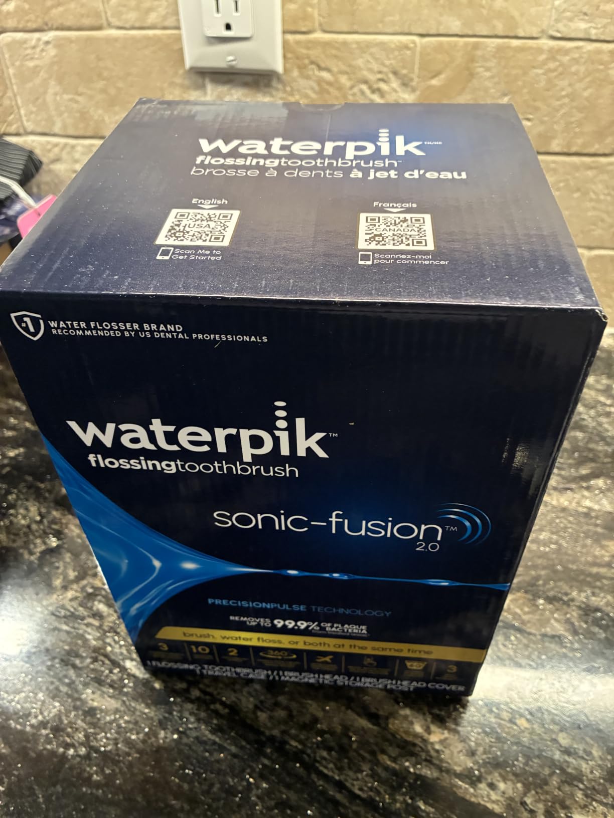 Waterpik Sonic-Fusion 2.0 Professional Flossing Electric Toothbrush with Water Flosser Combo Two In One, For Daily Gum Care and Cleaning Teeth, Braces, Implants, White SF-04CD010-1, Packaging May Vary customer photo 1