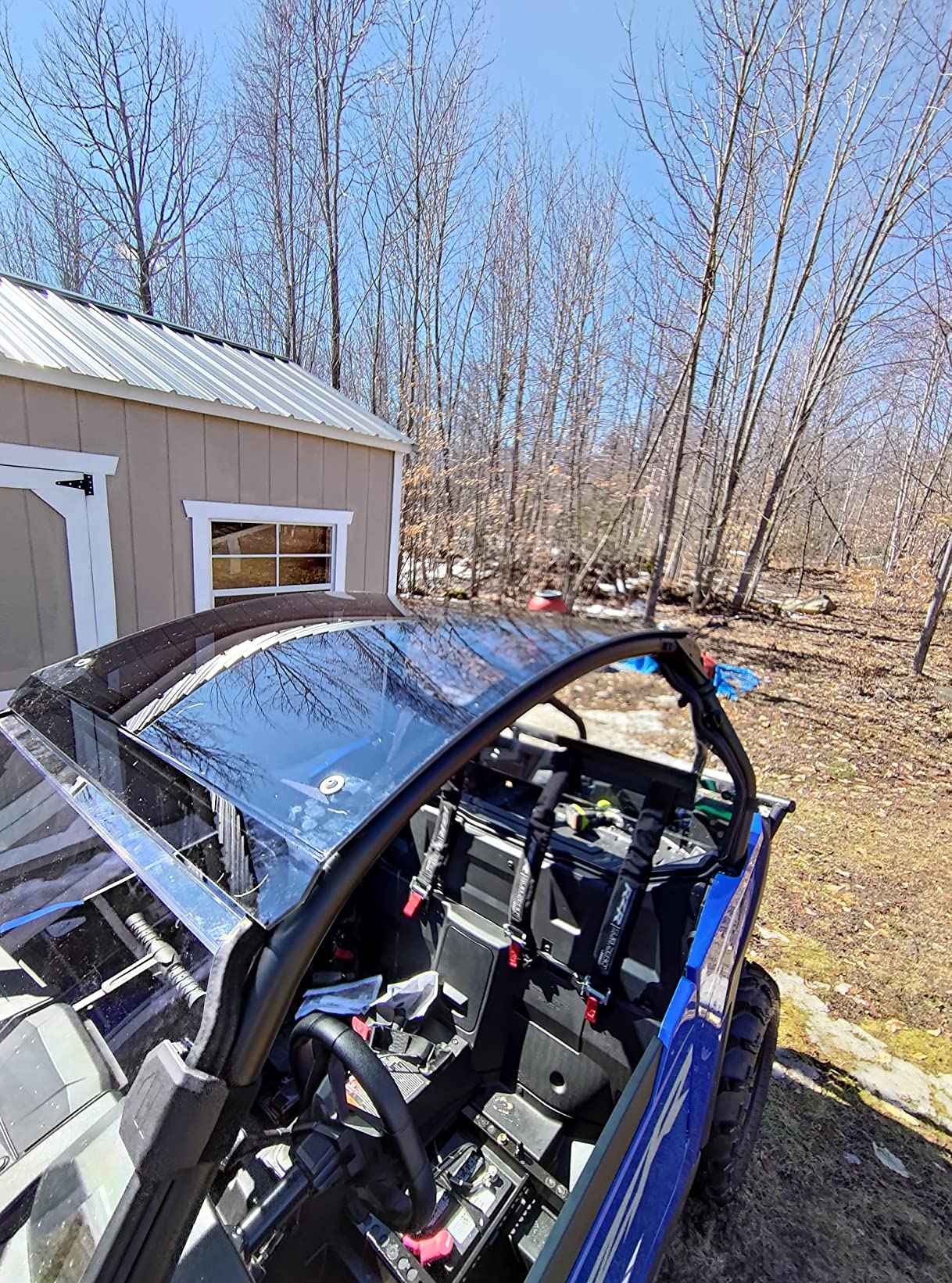 SuperATV Dark Tinted Roof For 2021+ Polaris RZR Trail 900 / S 900 / S 1000 | 1/4