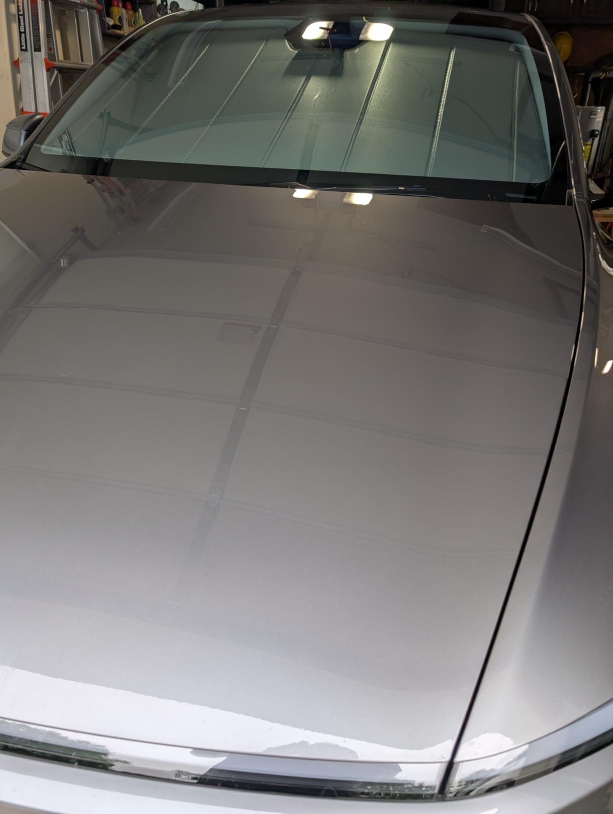 Covercraft UVS100 Custom Fit Windshield Sunshade for 2020-2025 Tesla Y (Excludes 2025 Juniper) - Silver customer photo 1