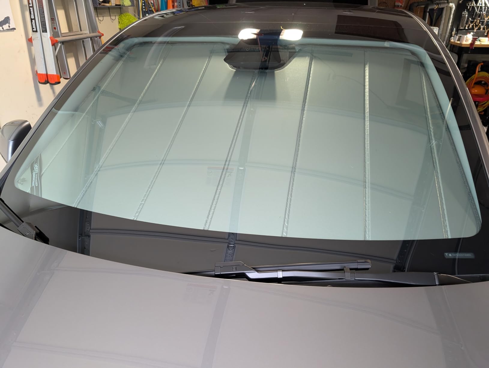 Covercraft UVS100 Custom Fit Windshield Sunshade for 2020-2025 Tesla Y (Excludes 2025 Juniper) - Silver customer photo 2