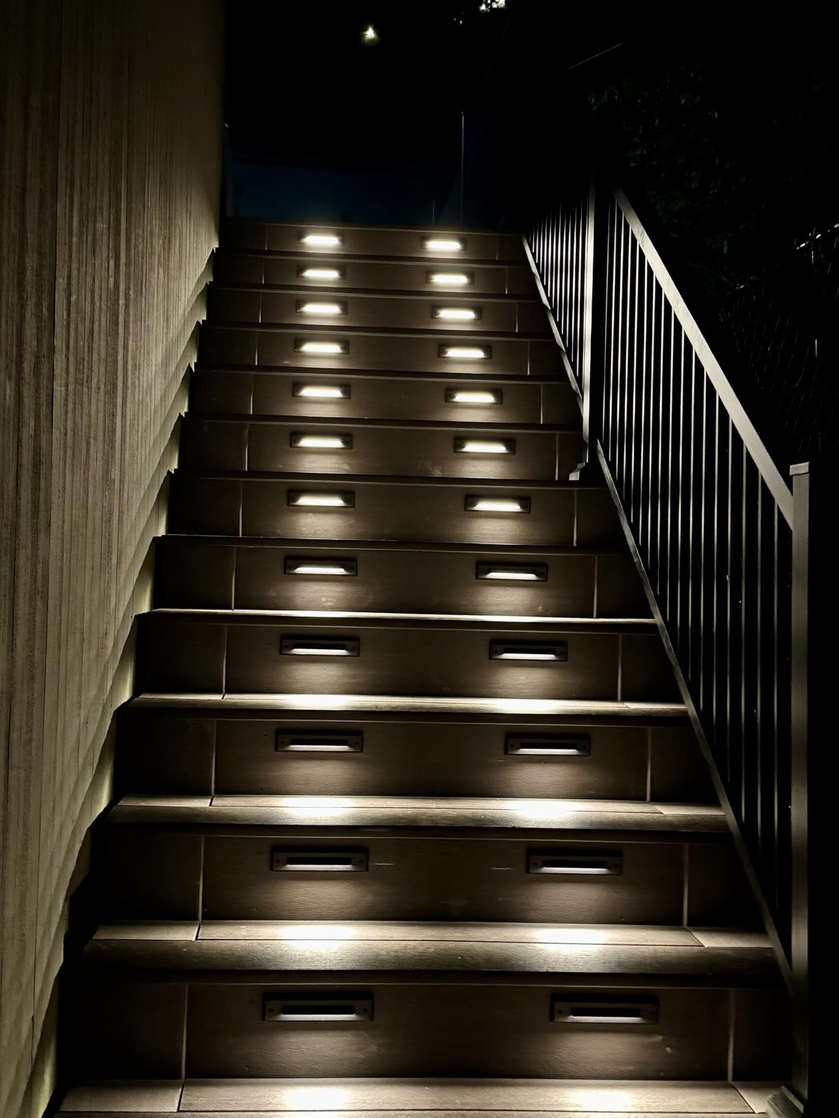 6-Pack Low Voltage 9-15V AC/DC LED Linear Step Lights, 2W Landscape Cutoff Stair Riser Light, Outdoor Waterproof Accent Lighting Fixtures, Die-cast Aluminum with Black Powder Coated Finish customer photo 1