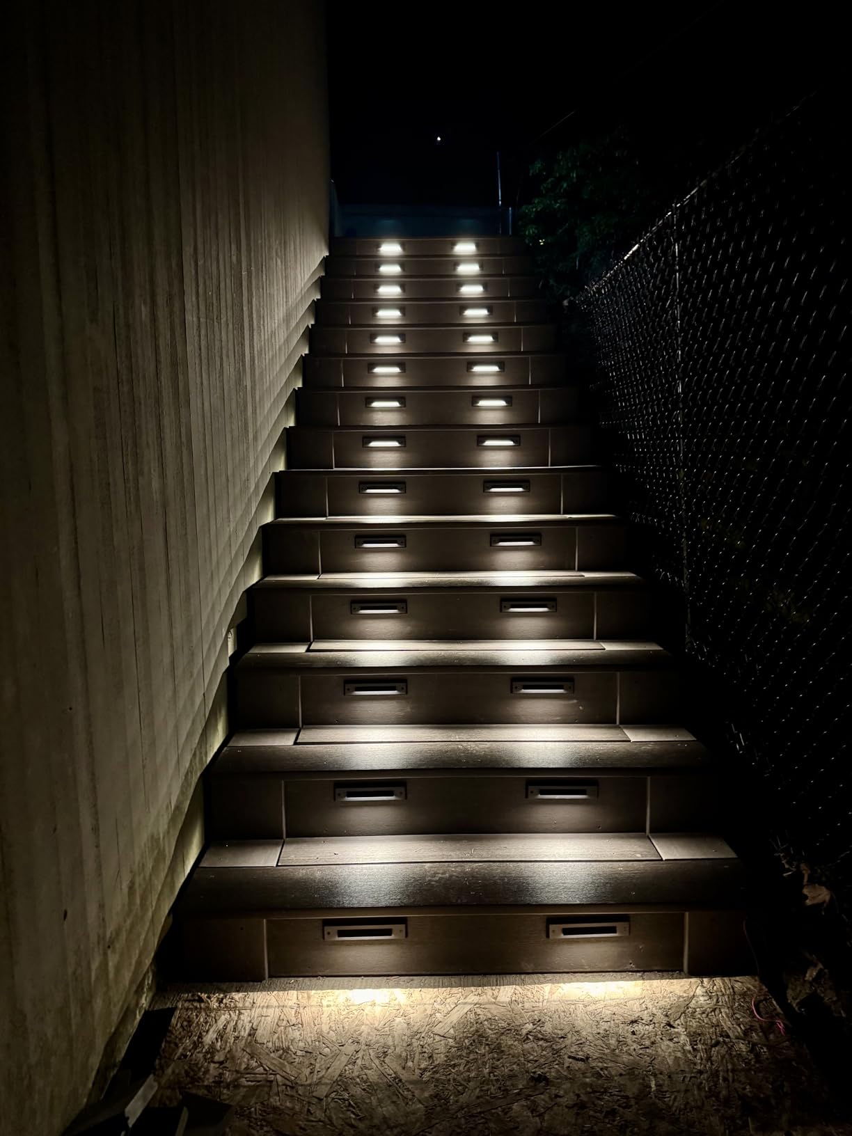 6-Pack Low Voltage 9-15V AC/DC LED Linear Step Lights, 2W Landscape Cutoff Stair Riser Light, Outdoor Waterproof Accent Lighting Fixtures, Die-cast Aluminum with Black Powder Coated Finish customer photo 2
