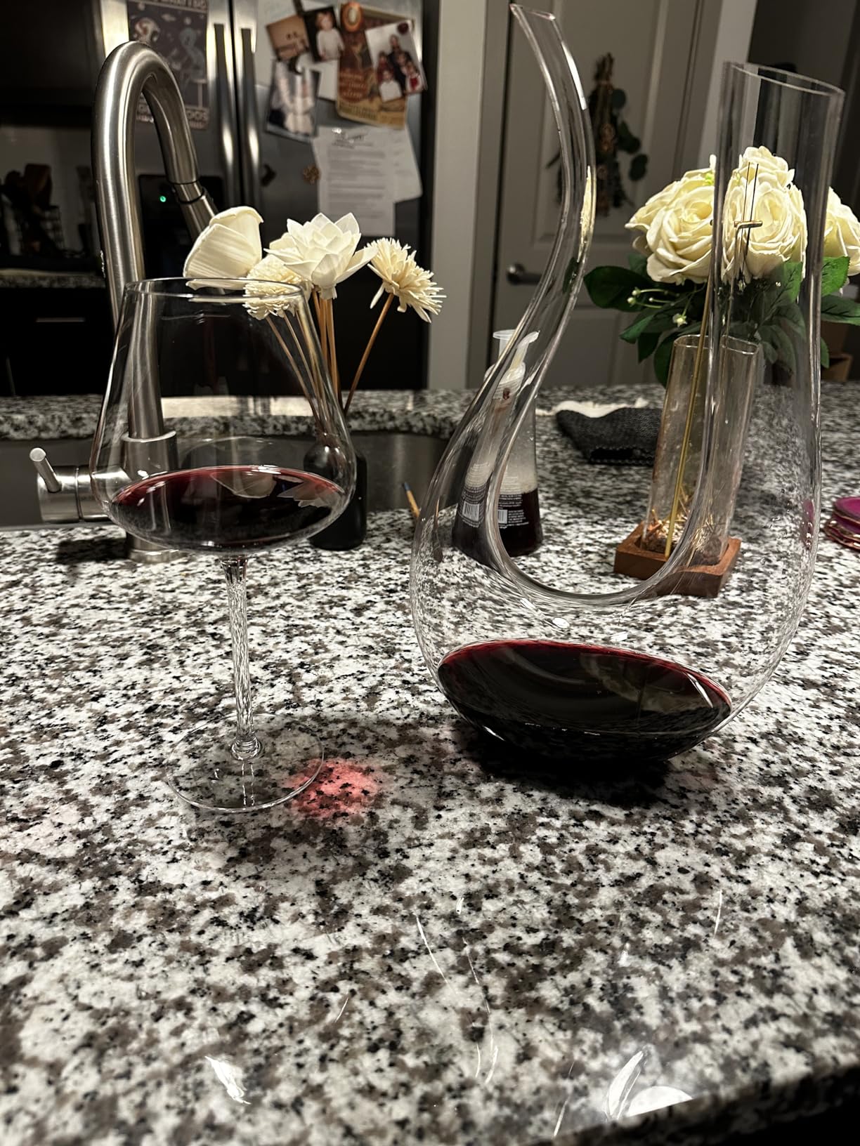 BACLIFE Hand Blown Red Wine Glasses Set of 4 - 23 oz Burgundy Wine Glasses With Long Stem customer photo 2