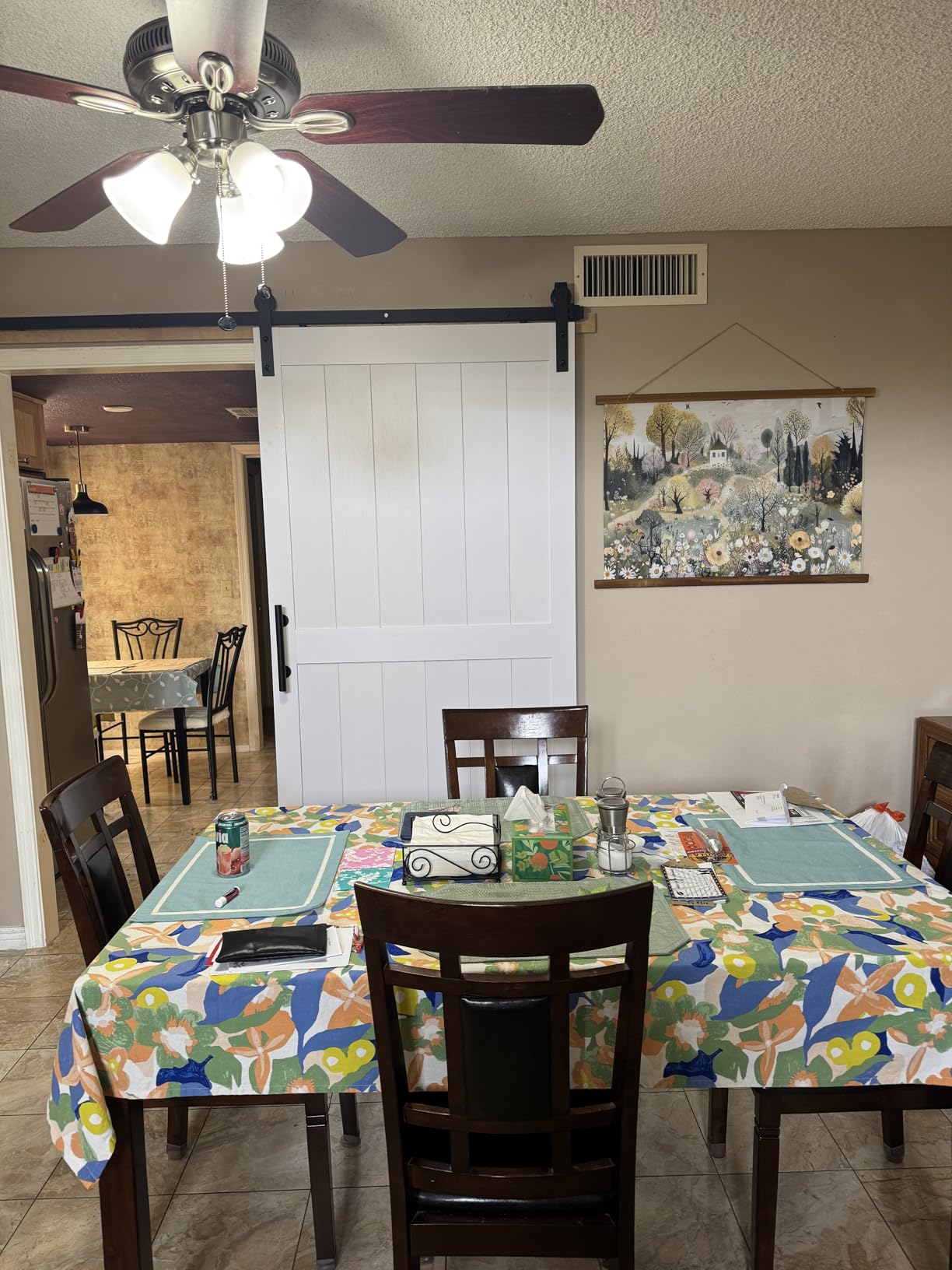 36''x84'' Sliding Barn Door with 6.6 Ft Barn Door Hardware Kit, Fits 32-34''W Openings, Pre-Drilled Holes Easy Assembly, Waterproof PVC Surface, H-Frame, White customer photo 1