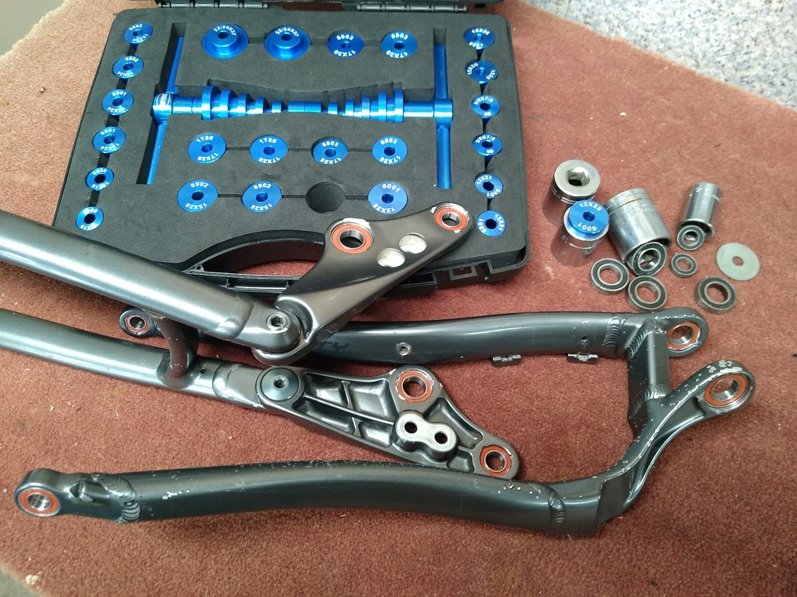 Bicycle Bearing Press Set, Drift Bike Tool Kit Set, Turning Point for Wheels Hub Universal Cycle Bearing Press Set, Nice Tools for Bicycle Repair customer photo 1
