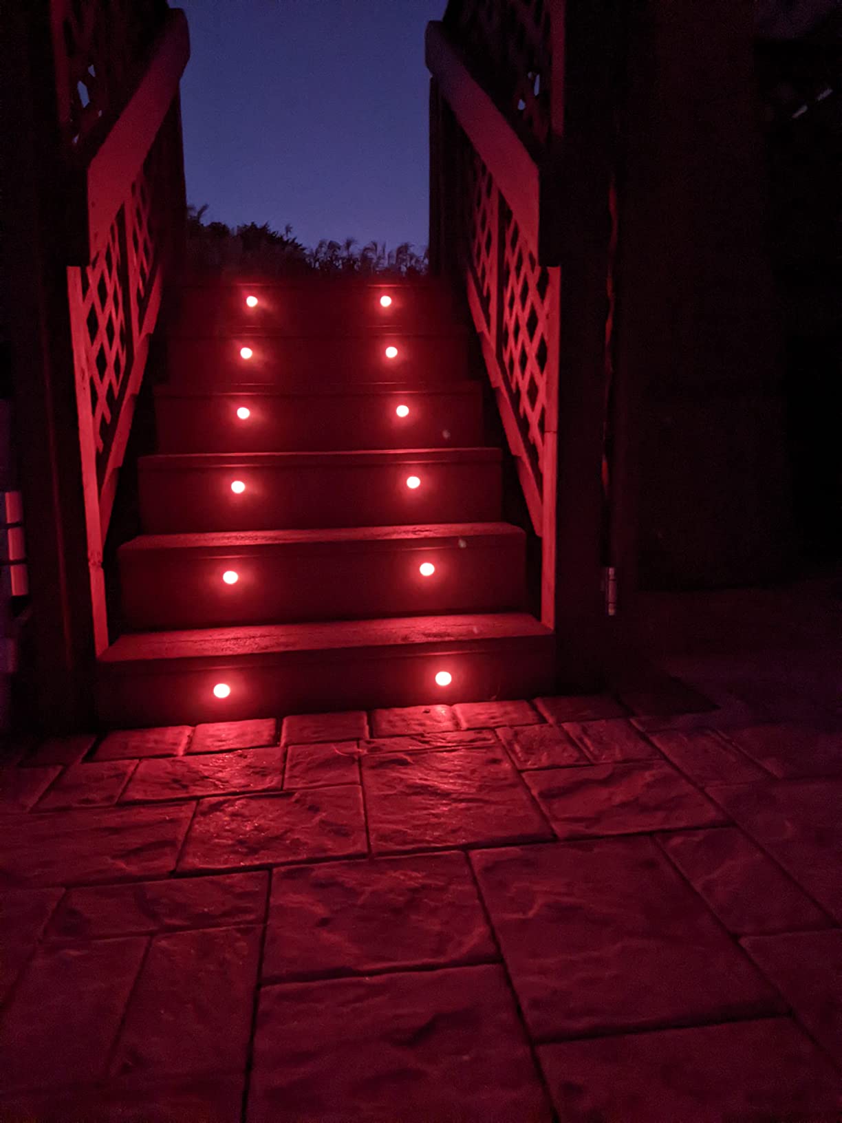 LED Deck Lights Kit, 20pcs Φ1.22 D31 WiFi Smart Phone Control Low Voltage Recessed RGBW Deck Lighting Waterproof Outdoor Yard Path Stair Decor, Black customer photo 2