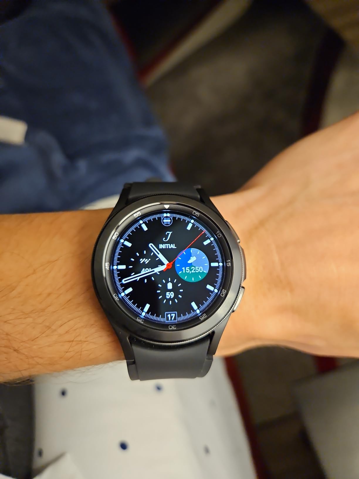 SAMSUNG Galaxy Watch 4 Classic 42mm Smartwatch with ECG Monitor Tracker for Health, Fitness, Running, Sleep Cycles, GPS Fall Detection, Bluetooth, US Version, Black customer photo 1