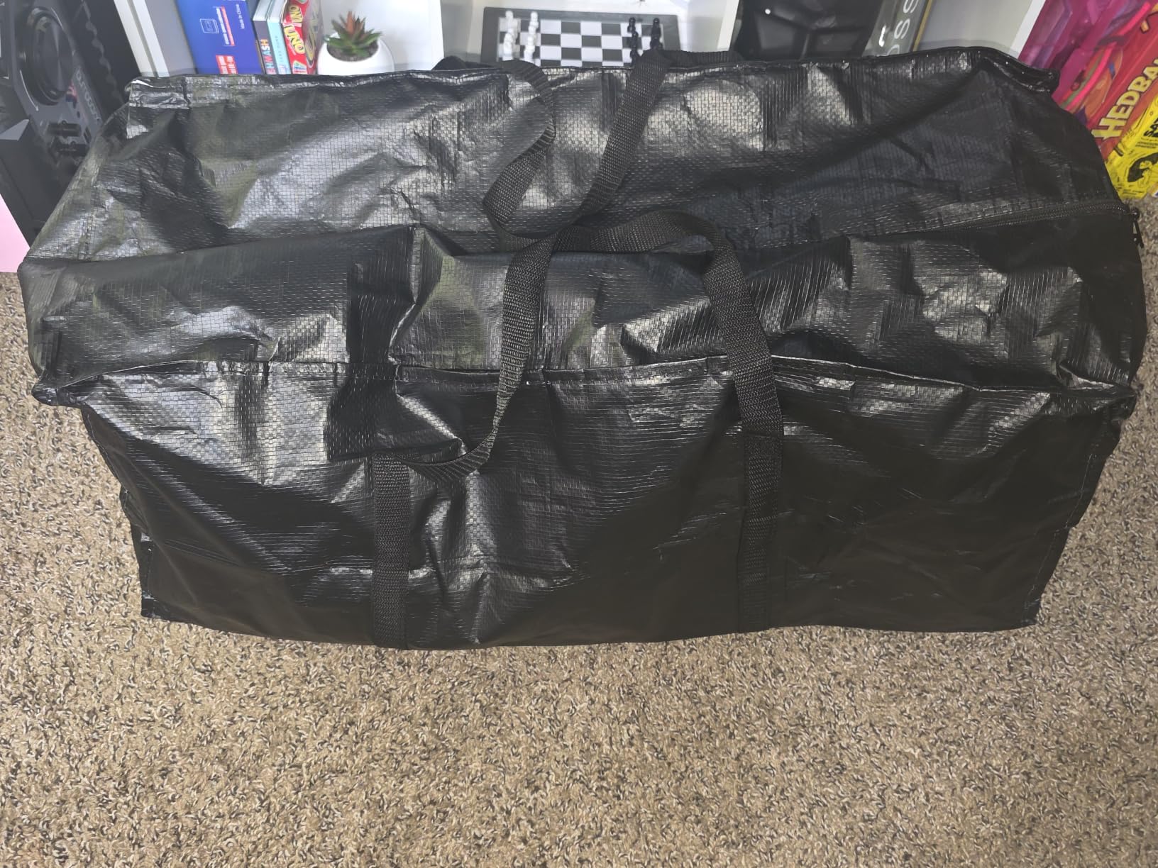 BALEINE 6-Pack Oversized Moving Bags with Reinforced Handles, Heavy-Duty Storage Tote for Clothes, Moving Supplies (Clear, 6-Pack) customer photo 1