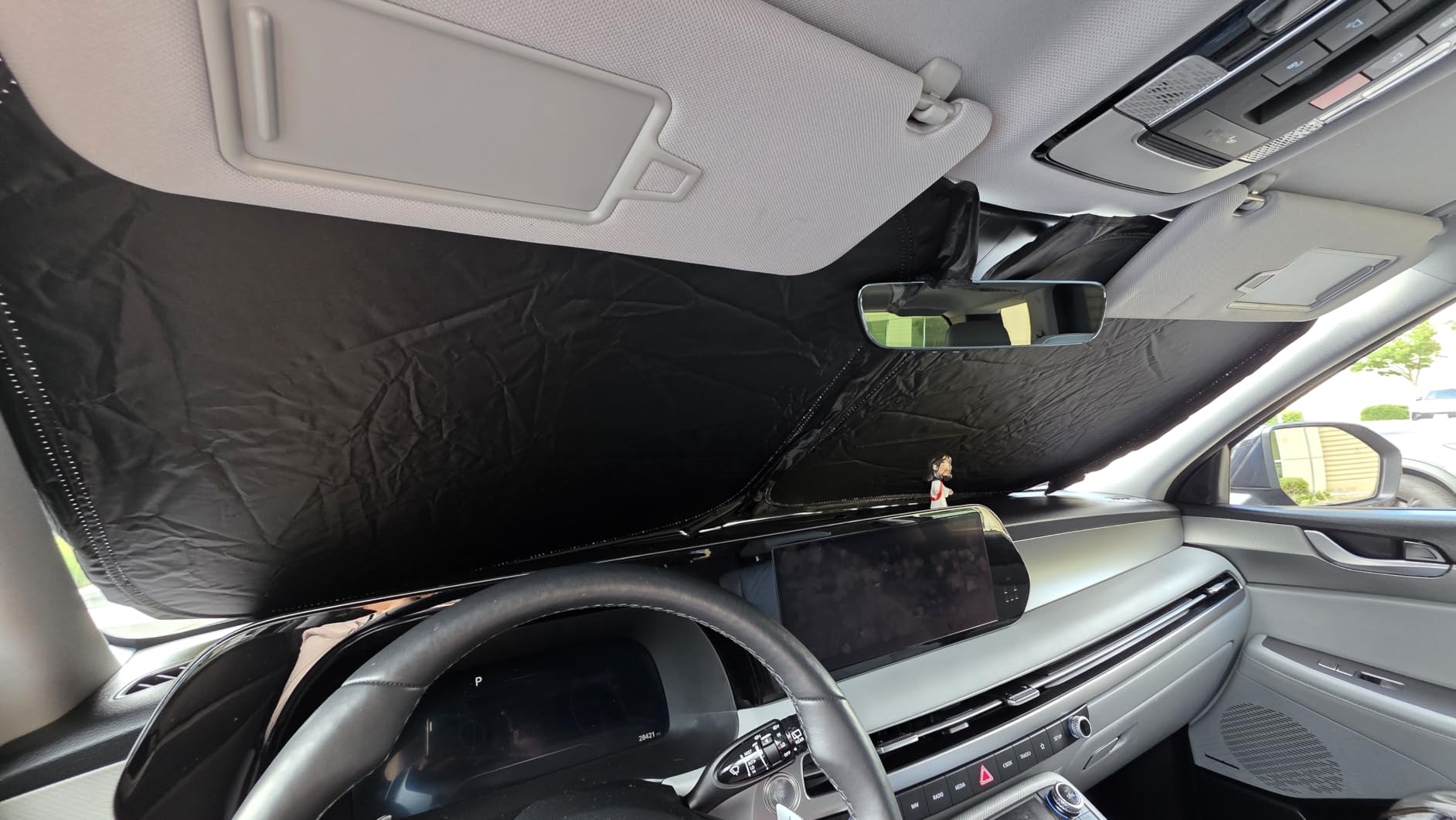 Proadsy 2026 Upgrade Windshield Sun Shade Custom Fit Mazda CX5 CX-5 2017-2026 4-Layer Foldable Front Sunshade Protector Sun Visor Blocks UV Rays Keep Car Cooler customer photo 1