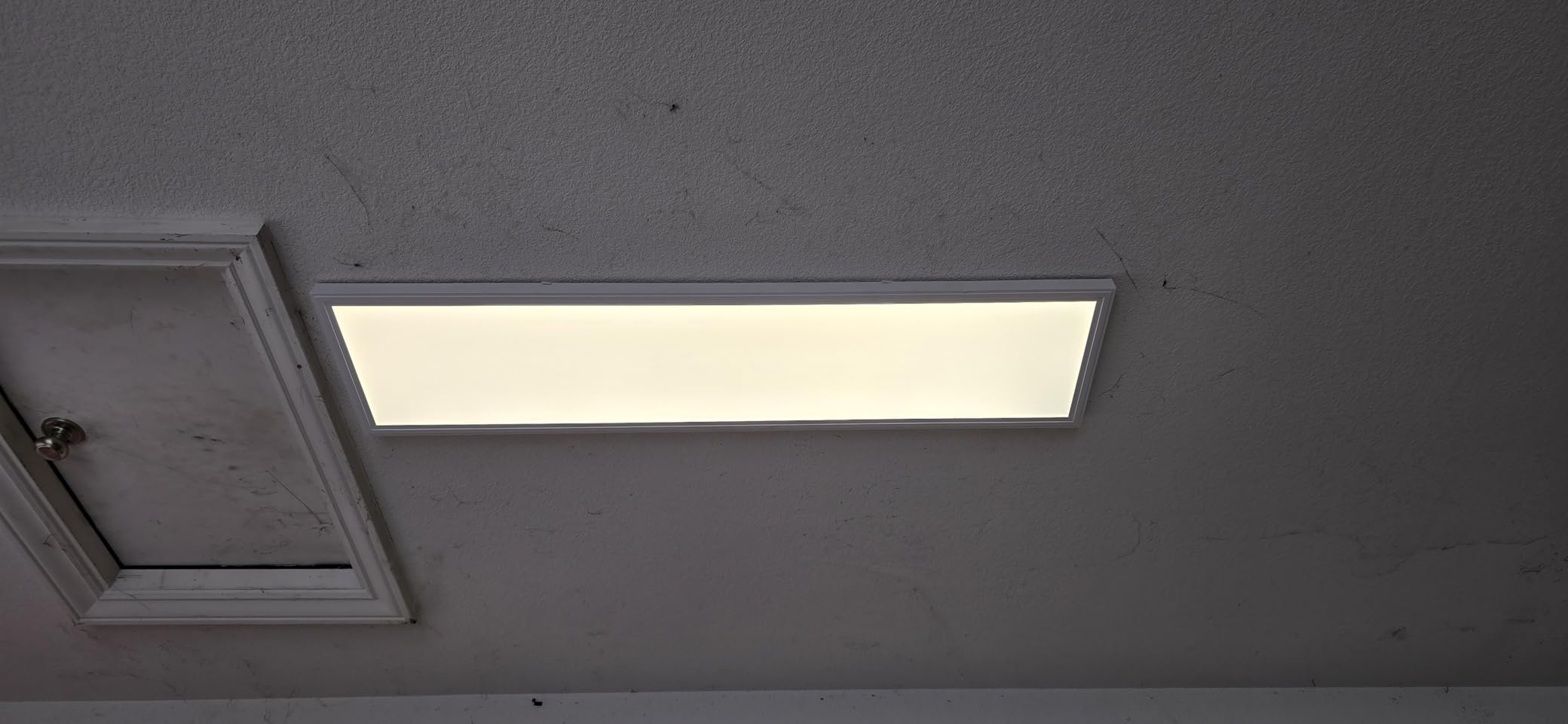Lithonia Lighting 1x4 LED Flat Panel Light, 4000 Lumens, 3500K/4000K/5000K | CPANL 1 Ft. x 4 Ft. LED Light Panel, Ceiling Lighting Fixture, 3-in-1 Switchable CCT, Includes Ceiling Mount Bracket, White customer photo 1