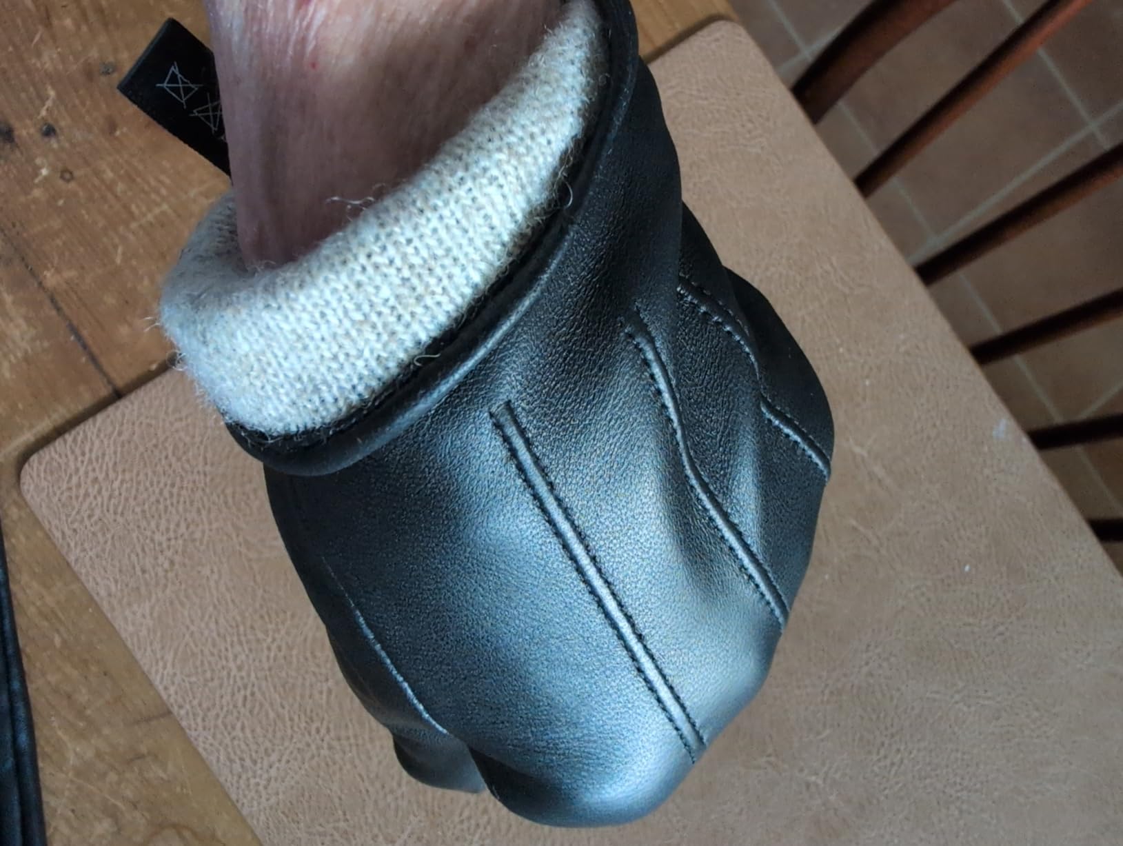 Womens Winter Warm Cashmere Lining Touchscreen Texting Warm Driving Lambskin Leather Gloves GL017 customer photo 2
