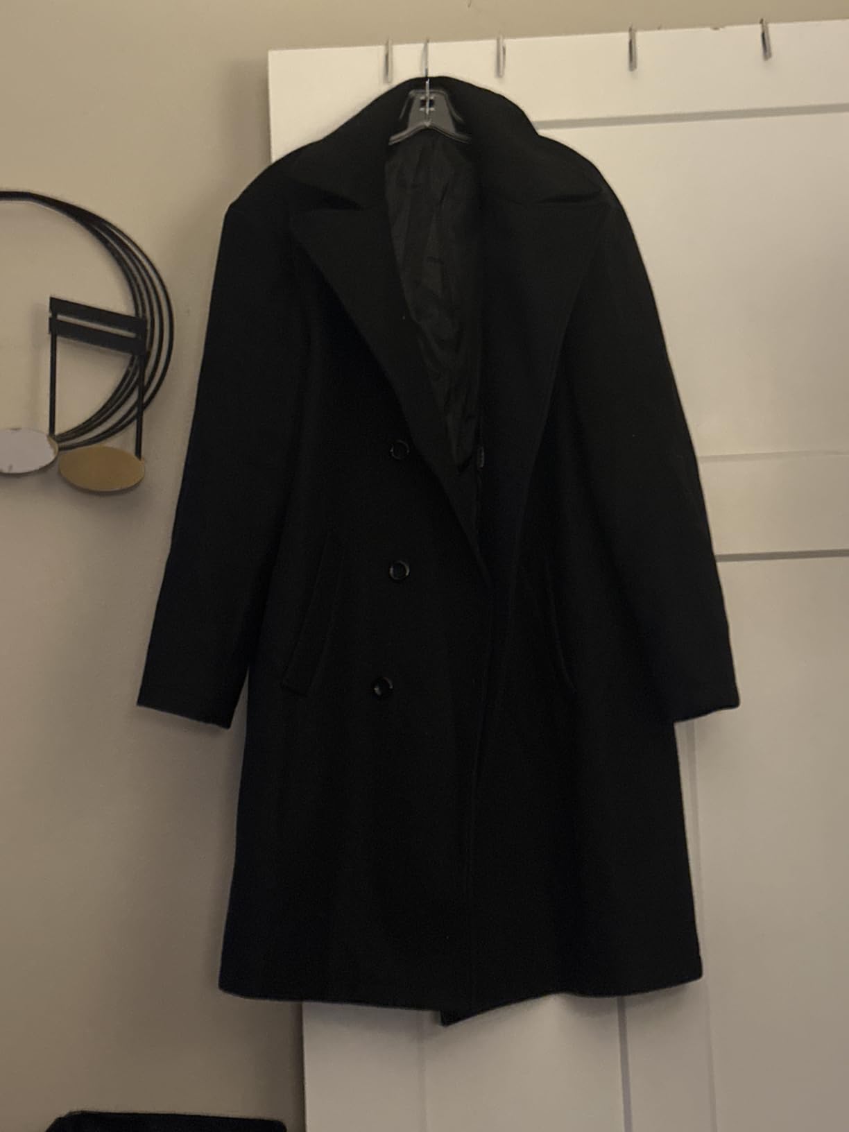 Makkrom Mens Double Breasted Trench Coat Casual Lapel Collar Business Winter Long Overcoats customer photo 1