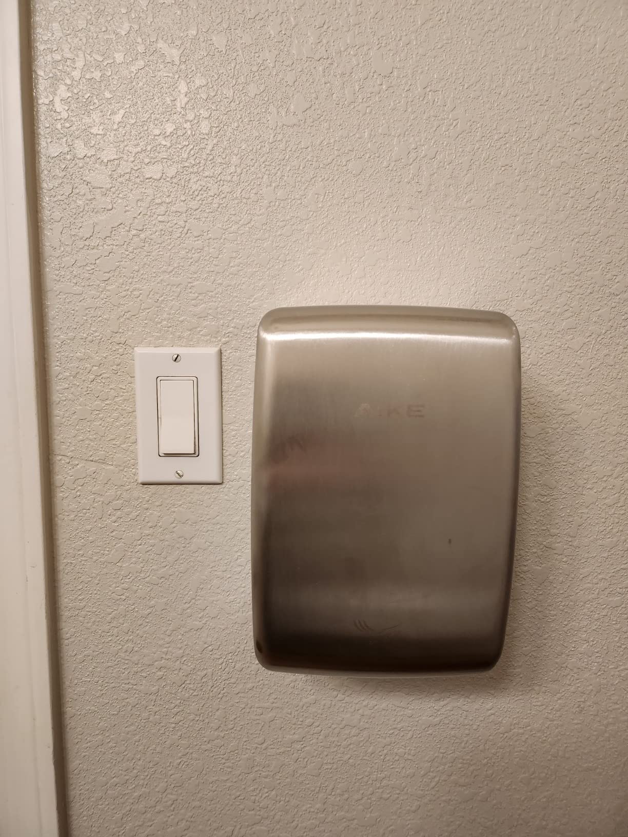 AIKE Compact Jet Hand Dryer, 1350W 120V UL Approved Stainless Steel, AK2803D | 15S Fast Dry High Speed Cube Mini Hand Dryer, Plug-in Easy Install and Hardwiring Friendly, Stainless Steel Brushed Finish customer photo 2