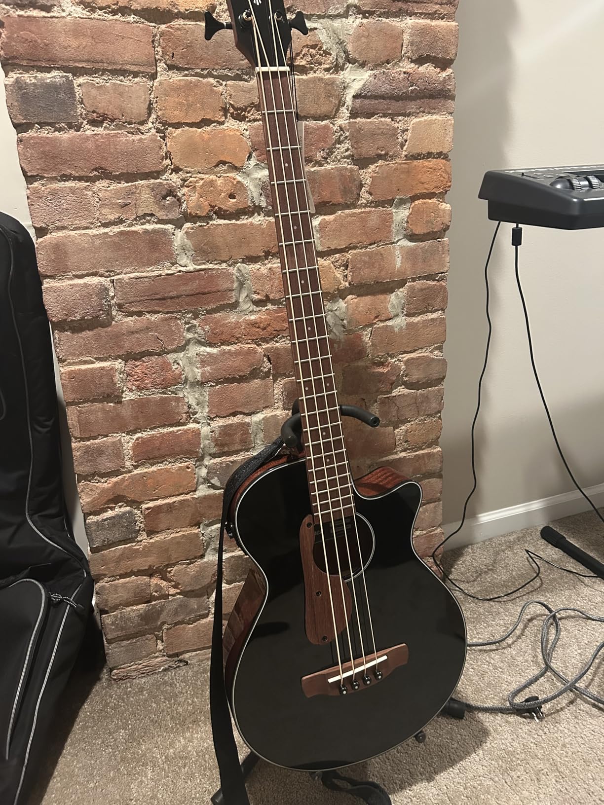 Ibanez AEGB24E AEG Acoustic-electric Bass Guitar - Black High Gloss customer photo 1