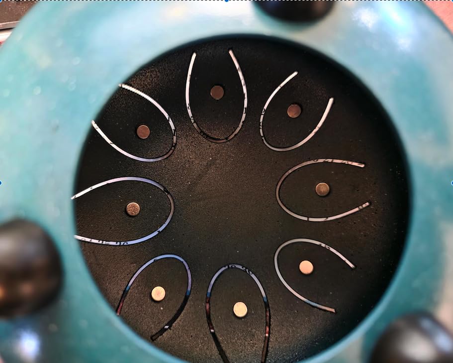 REGIS Steel Tongue Drum 6 Inch 8 Notes, Rain Drum Style Calming Percussion Instrument for Relaxation & Meditation, Musical Gift for Adults & Beginners(malachite) customer photo 1