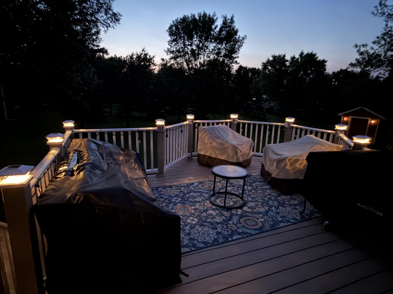 Solar Post Cap Lights Outdoor 6 Pack, 2 Modes Bright Fence Post Solar Lights Outdoor Waterproof, Deck Fence Post Cap Light Solar Powered for 4x4 4.5x4.5 5x5 Posts customer photo 2