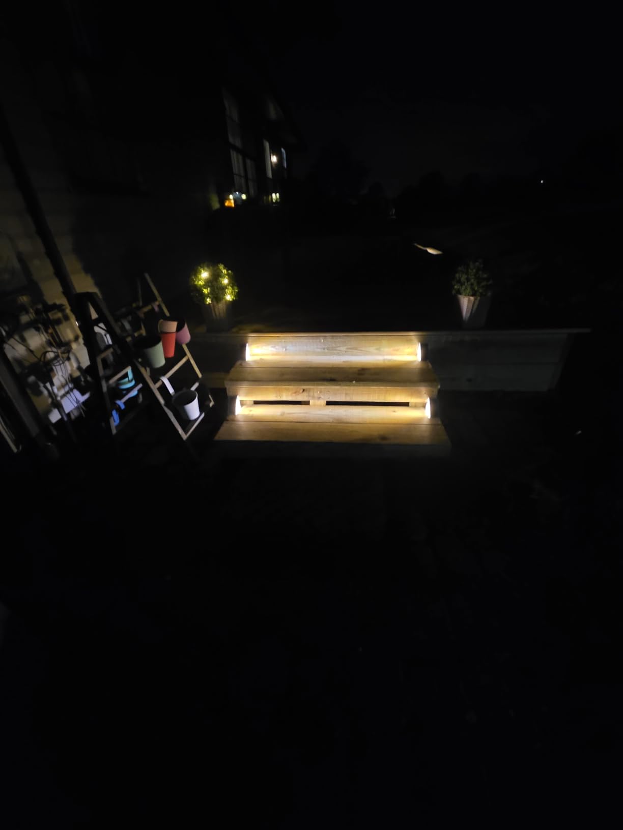 LED Solar Step Lights Waterproof Outdoor Stair Lights, Solar Deck Lights Outdoor Decor IP67 Solar Decoration Lights for Yard, Patio, Garden, Walkways, Front Door, Pathway, Driveway, Porch 6 Pack customer photo 1