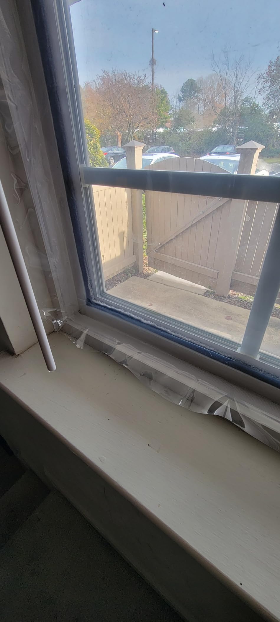 Adjustable Window Insulation Kit 47inX63in for Winter Keep Cold Out, Cuttable Transparent Film 180 Micro Thickness, Easy to Open for Ventilation, Reusable Plastic Window Wrap customer photo 1