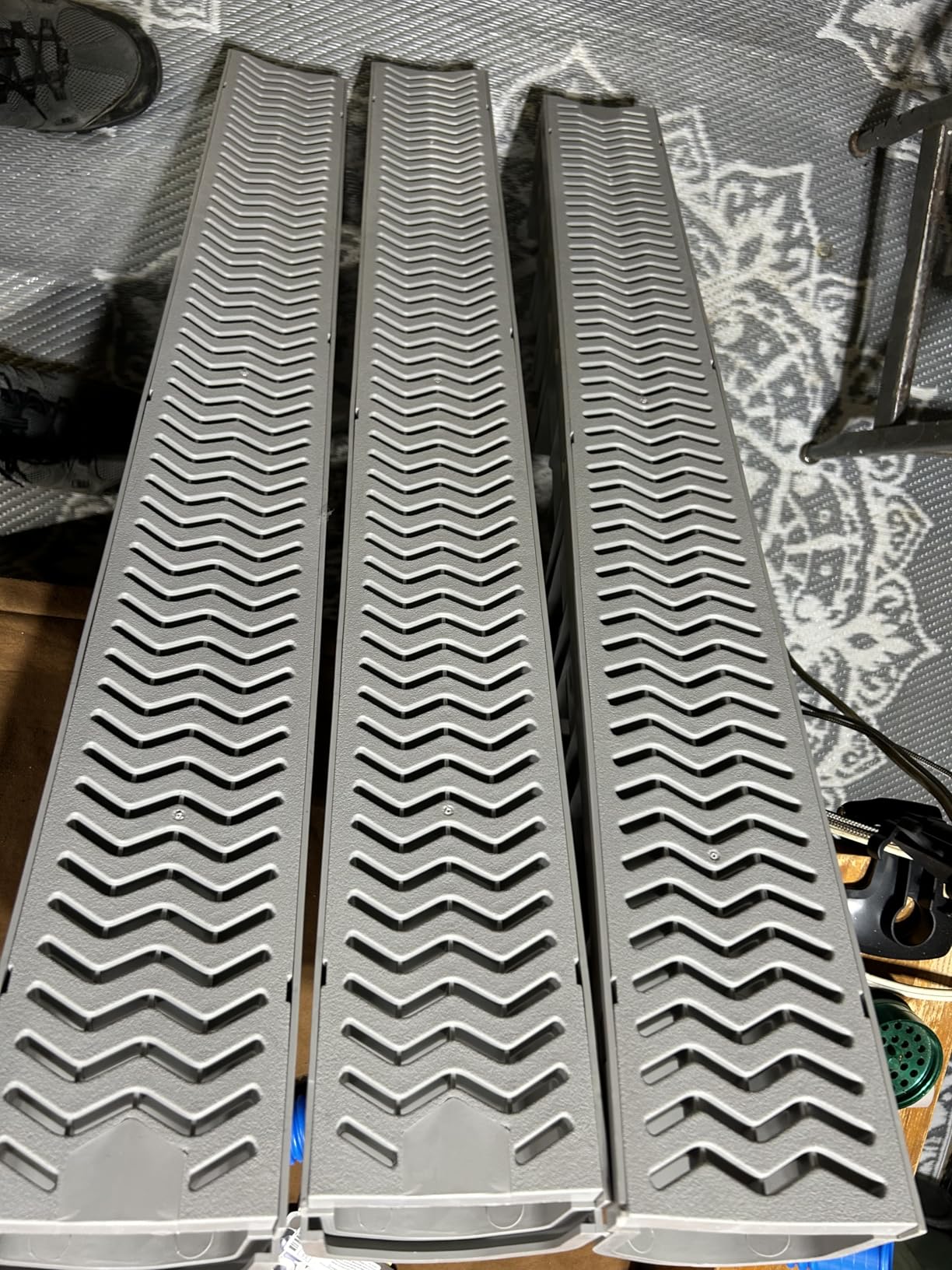 Source 1 Drainage Trench and Driveway Channel Drain with Concrete Grey Grate, 3-Pack customer photo 1