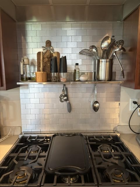 DICOFUN 10-Sheet Polished White Thick PVC Peel and Stick Backsplash, Ceramic Look Subway Tile White Kitchen Backsplash Peel and Stick Wall Tiles customer photo 1