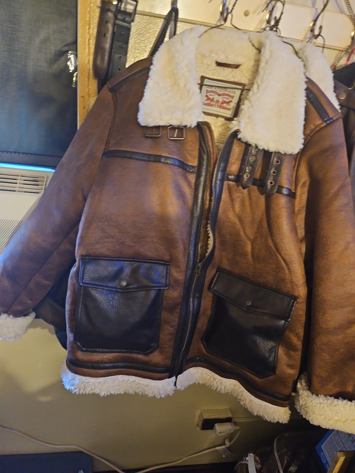 Levi's Men's Faux Shearling Rancher Aviator Jacket customer photo 2