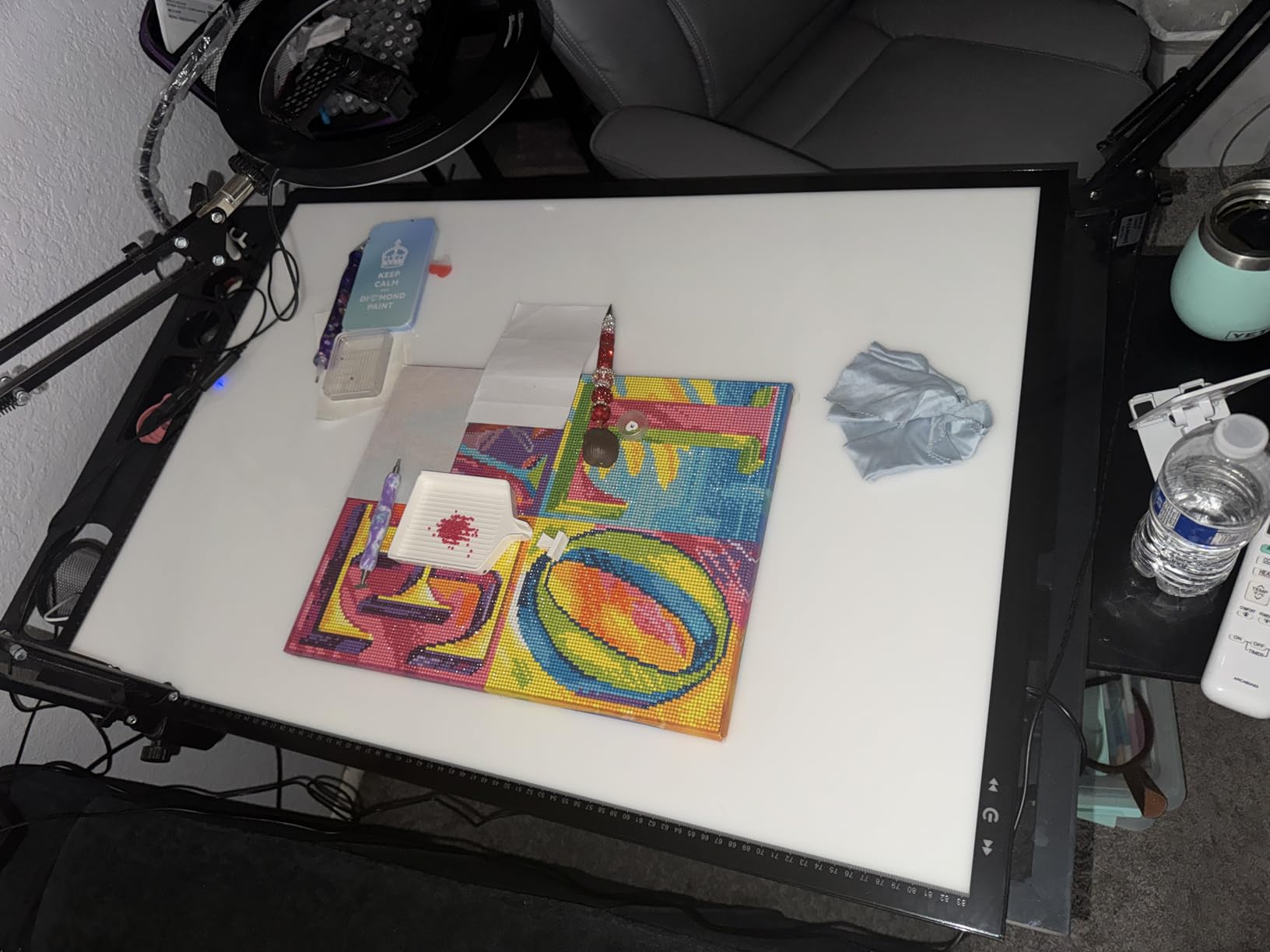 HSK A4 LED Artist tracing Light Box Copy Table, Adjustable High Brightness Light Pad for Tatto Drawing, Sketching, Animation, Diamond Painting Accessories customer photo 2