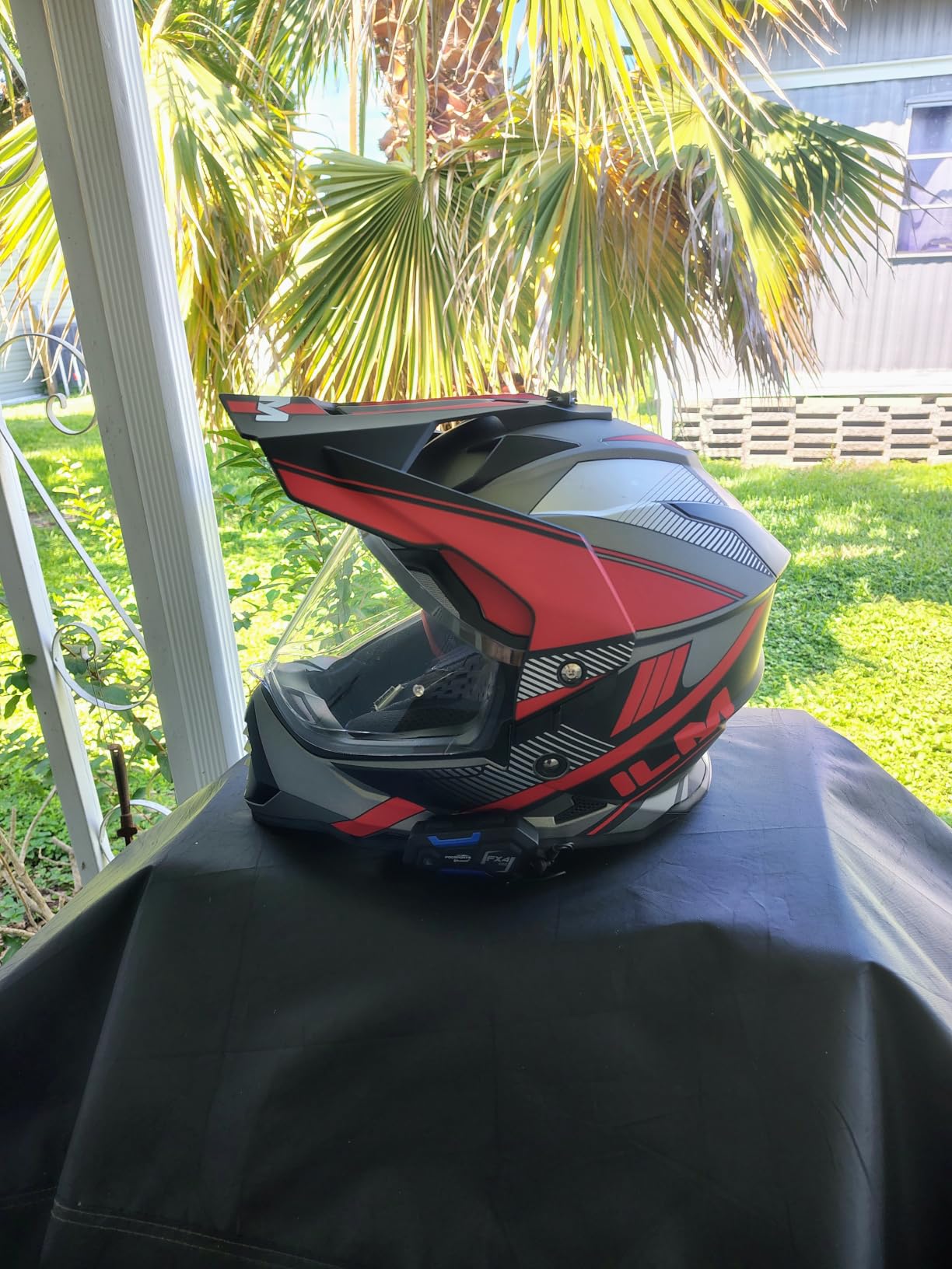 ILM Dual Sport Adventure Motorcycle Helmet with Pinlock Compatible Sun Visor Snowmobile ATV Dirt Bike Off Road Casco Model WS902 (Matte Black, L) customer photo 1