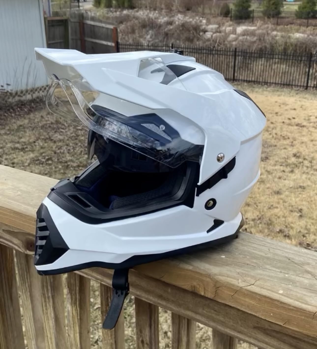 ILM Dual Sport Adventure Motorcycle Helmet with Pinlock Compatible Sun Visor Snowmobile ATV Dirt Bike Off Road Casco Model WS902 (Matte Black, L) customer photo 2