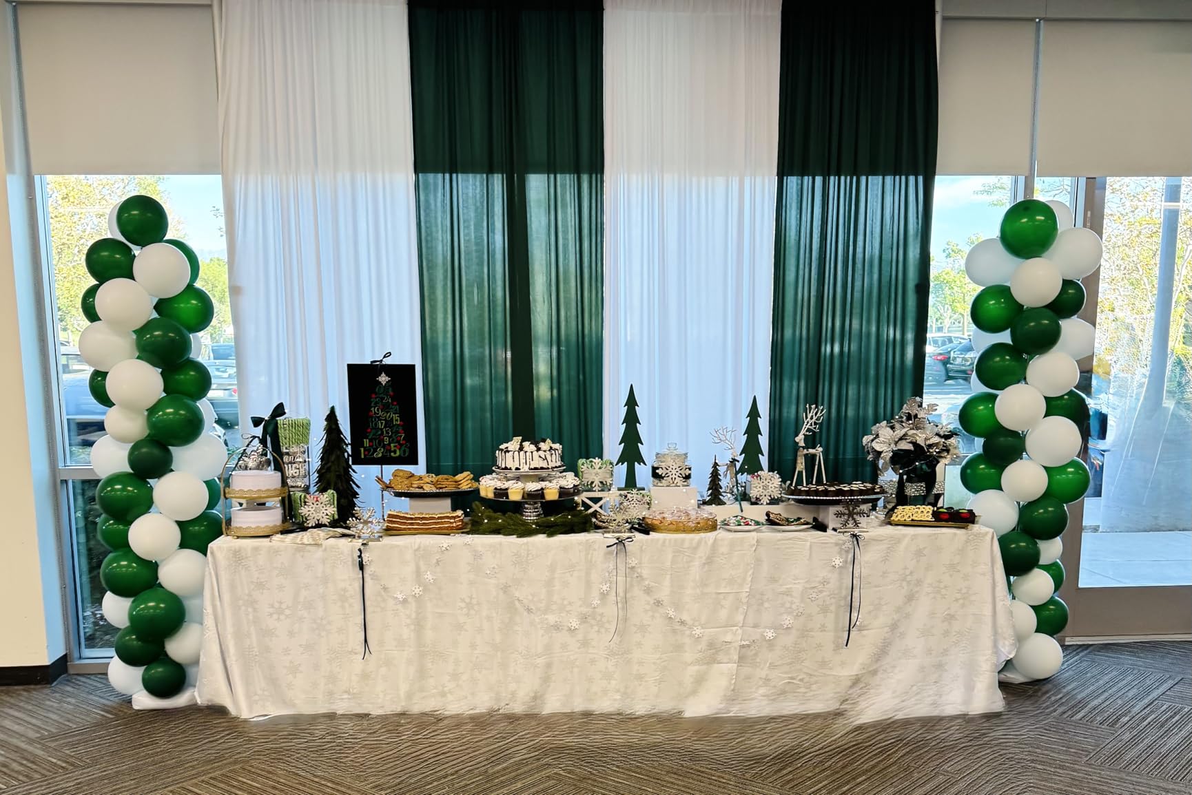 Hecis Heavy Duty Backdrop Stand, 10x10ft Pipe and Drape Stand Kit, Adjustable Arch Backdrop Stand, Back Drop Stand for Party Event, Trade Shows & Wedding Decor customer photo 2