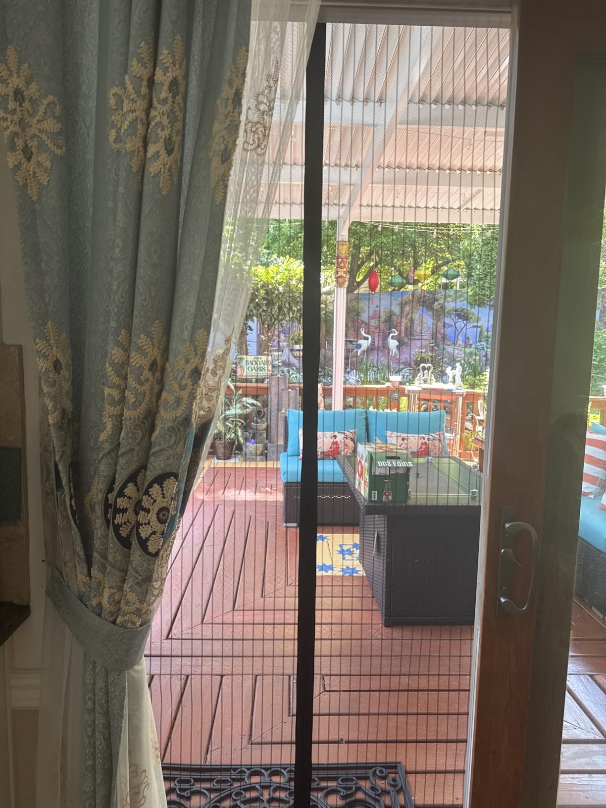 GORILLA GRIP Magnetic Screen Door, Hands Free Mesh Curtain Keeps Bugs and Mosquitos Out, Automatic Magnet Closure, Heavy Duty Patio Sliding Dog Doors Cover, Window Screens Protector, Black 39x83 customer photo 1