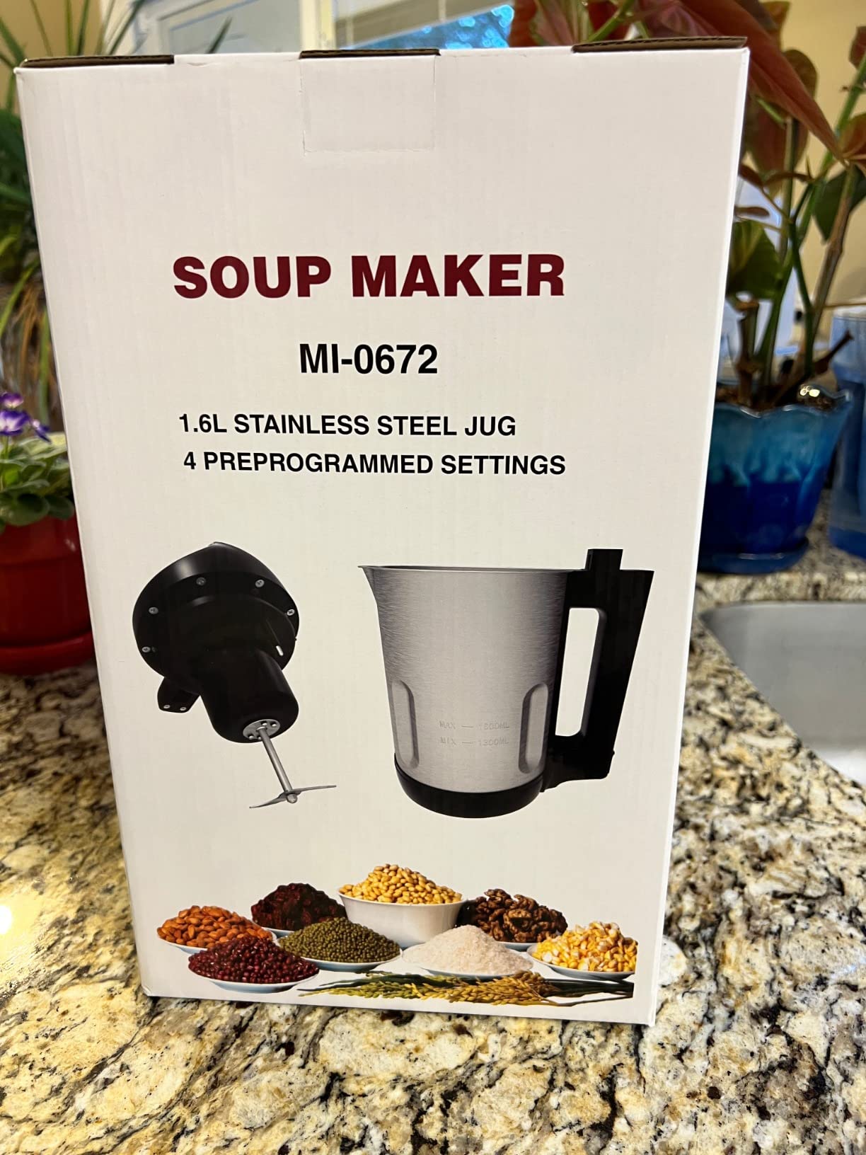 Soup Maker 1.6L, 4-in-1 Multi-Function Soup and Smoothie Maker with Smart Control Panel, Stainless Hot Soup Maker Electric, Makes 2-5 Servings customer photo 1