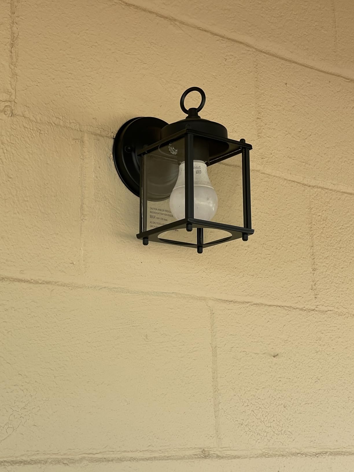 MATAMEYE Outdoor Wall Lantern, Exterior Waterproof Wall Sconce Light Fixtures, Black Front Door Wall Lighting with Clear Beveled Glass Shade, 2 Pack customer photo 1