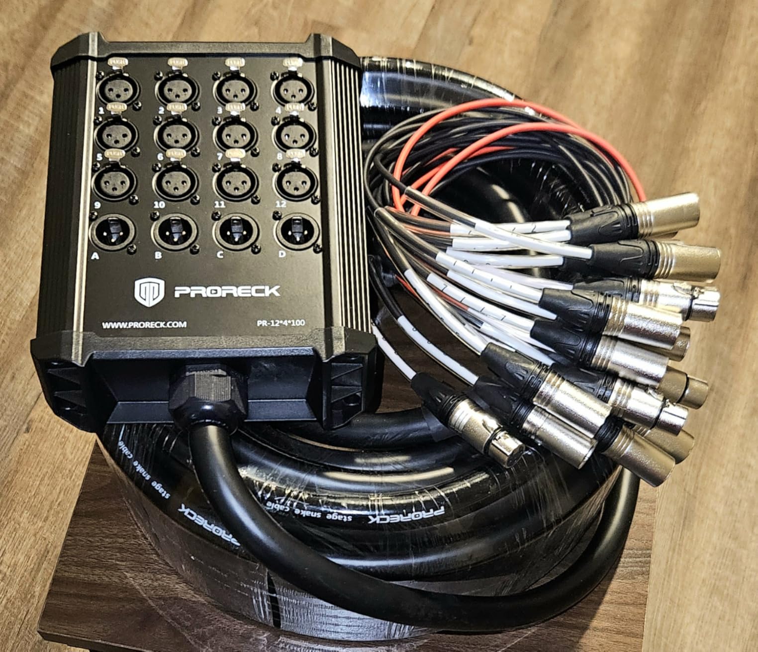 PRORECK 12-Channel Low Profile XLR Send Circuit Board Snake Cables, XLR Splitter Cable for Live, Recording, Stage, Studio, 25 Feet Long (PR-12 * 4 * 25) customer photo 2