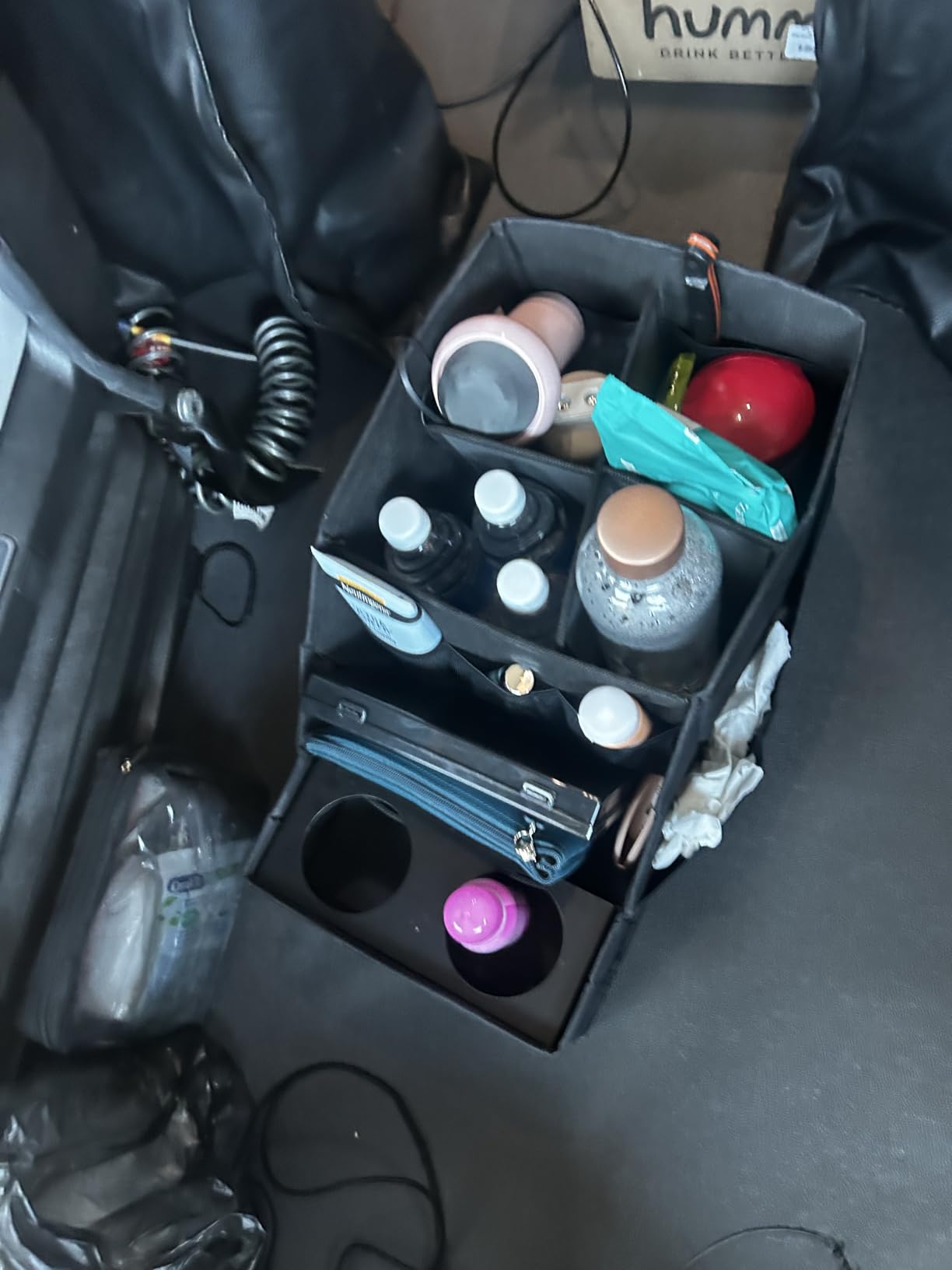 MULISOFT Car Seat Organizer- Backseat Car Organizer with 11 Storages Compartments and 2 Cup Holders, Organizers and Storage, Front Seat for Travel Kids, Black customer photo 1