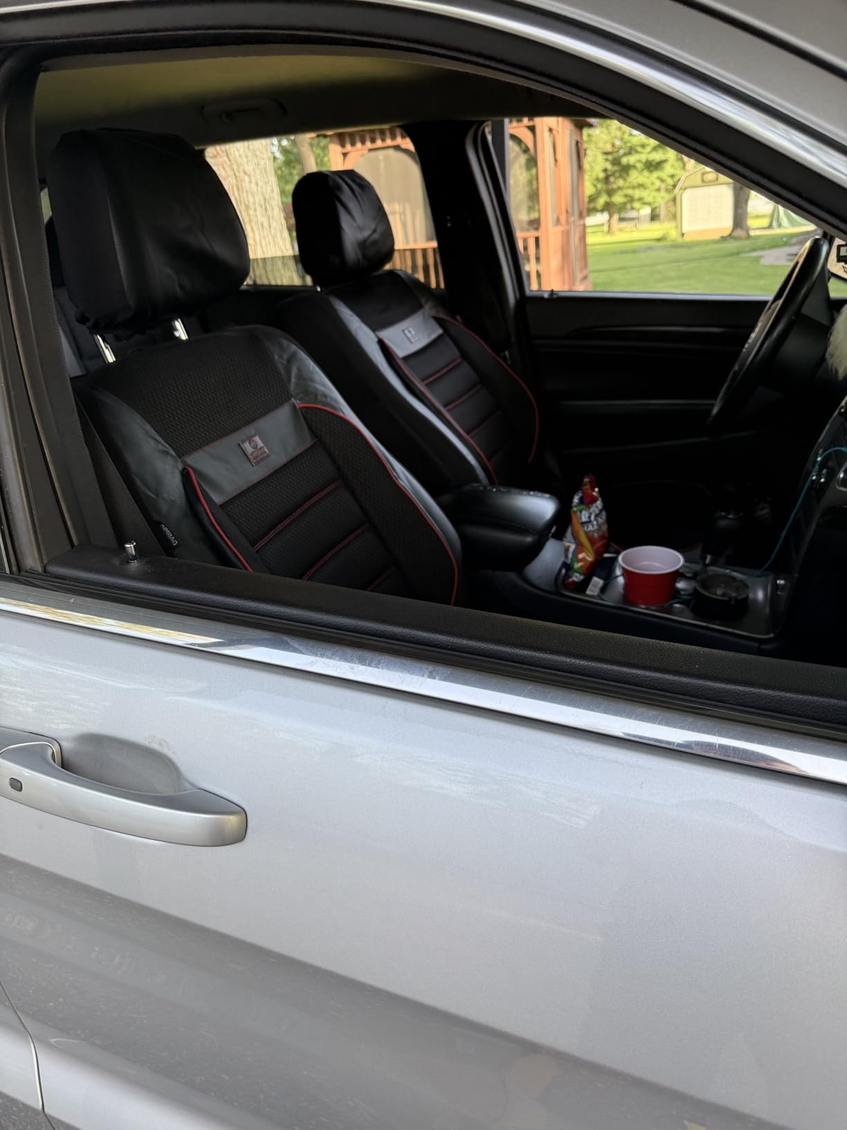 CAR PASS Leather Seat Covers Full Set, Water Resistant 3D Foam Back Support, Luxury 5 Seat Covers, Airbag Compatible, Pure Black customer photo 1