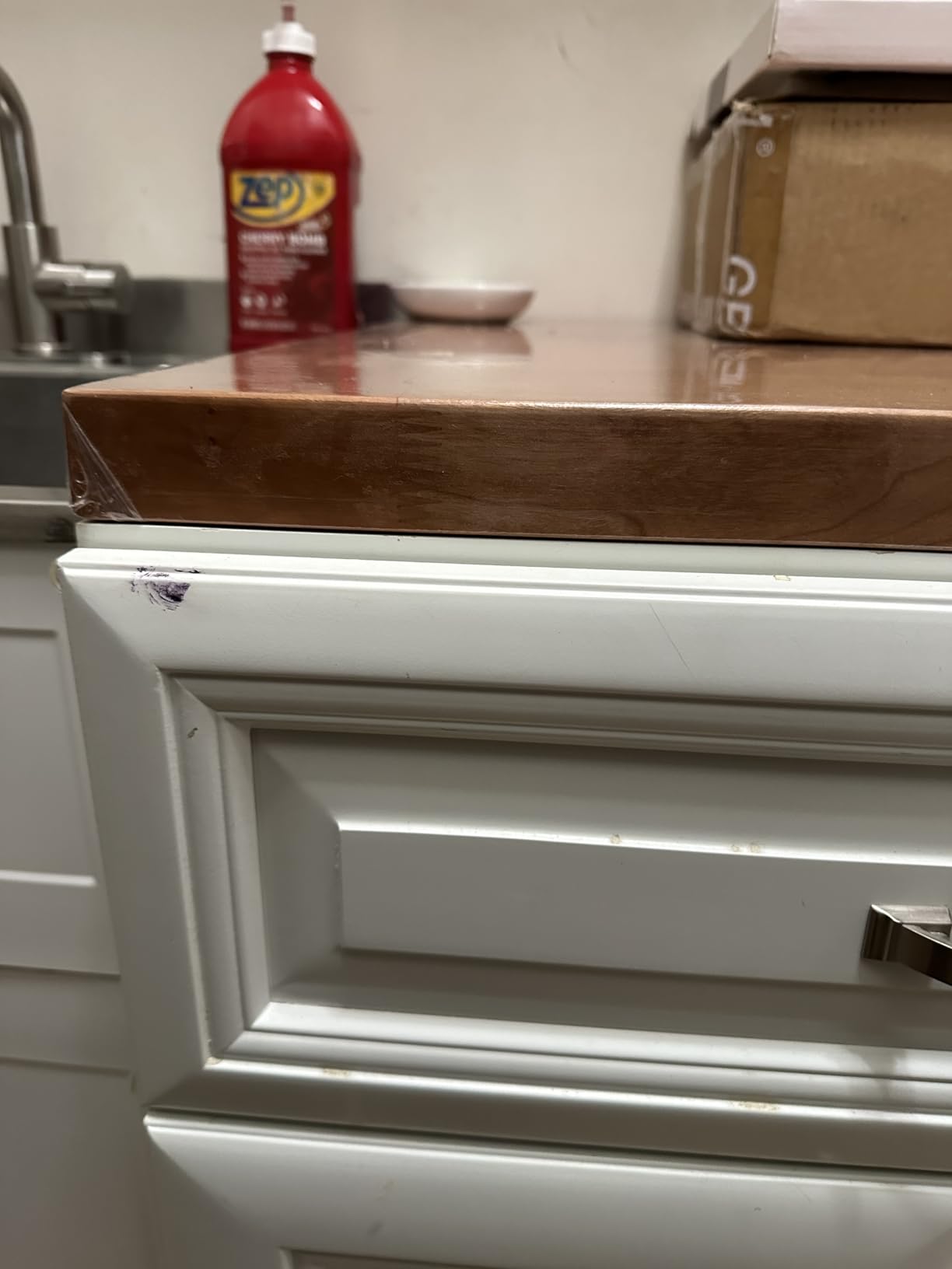 CONSDAN Butcher Block Counter Top, USA Grown Cherry Solid Hardwood Countertop, Wood Slabs for Kitchen, Reversible, Both Side Polished, Prefinished with Food-safe Oil, 1.5
