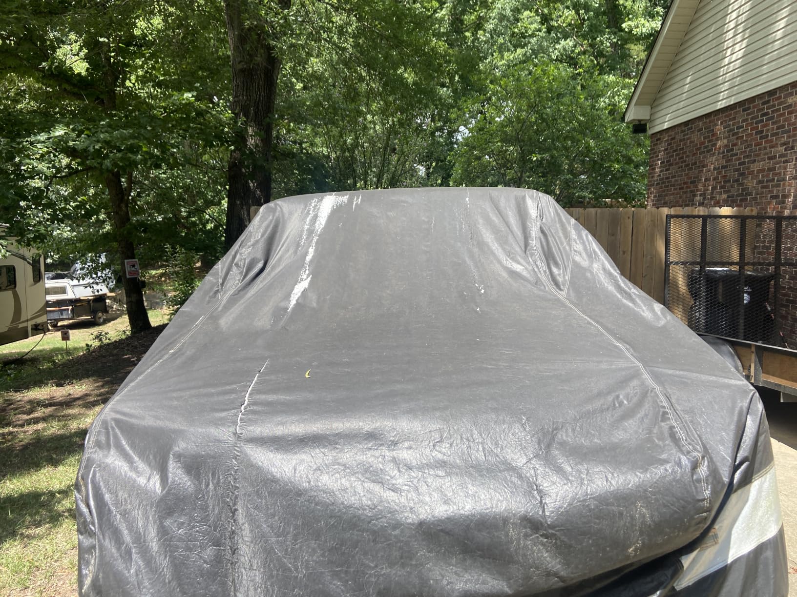 10 Layers Truck Cover Waterproof All Weather. Pickup Truck Cover Rain UV Protection. Length: Up to 210 inches, Universal Fit Most Regular Cab Short Box Ford F100 Chevy C10 S10 Ram 150 250. customer photo 2