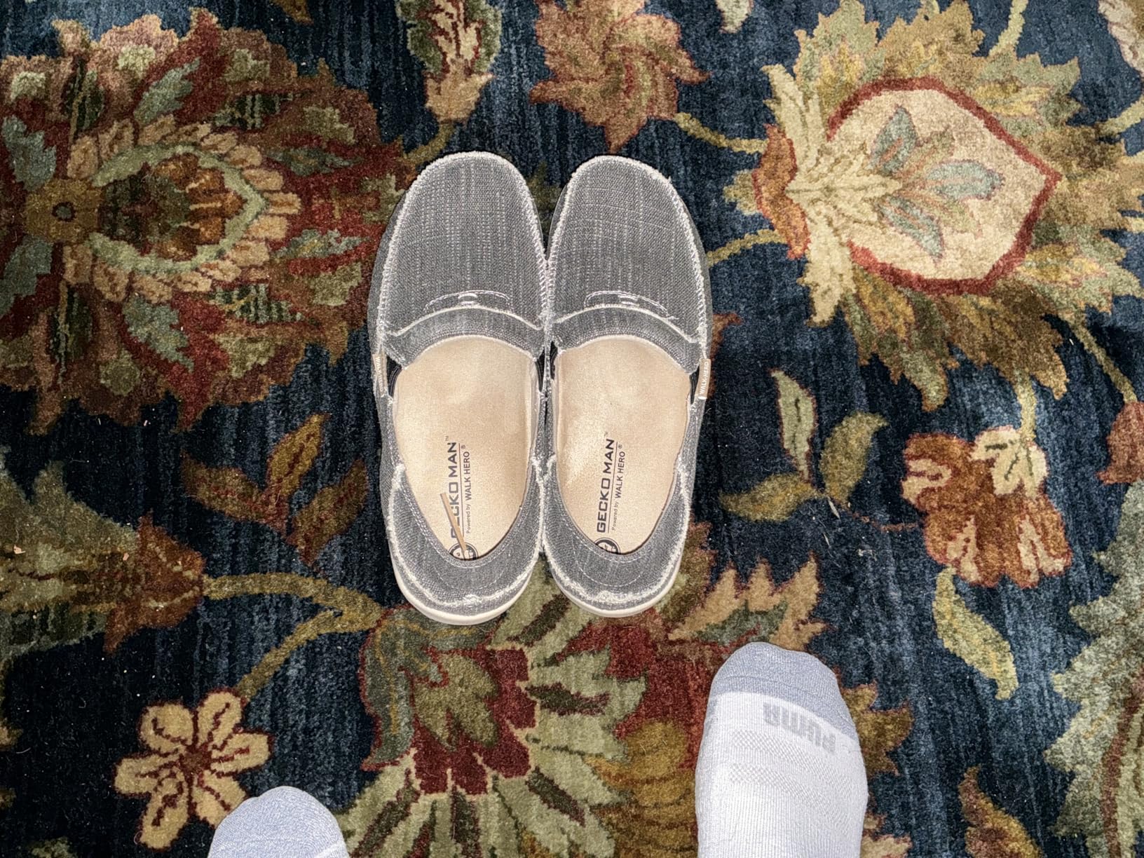 Men's Slip On Canvas Loafers with Arch Support for Plantar Fasciitis customer photo 2