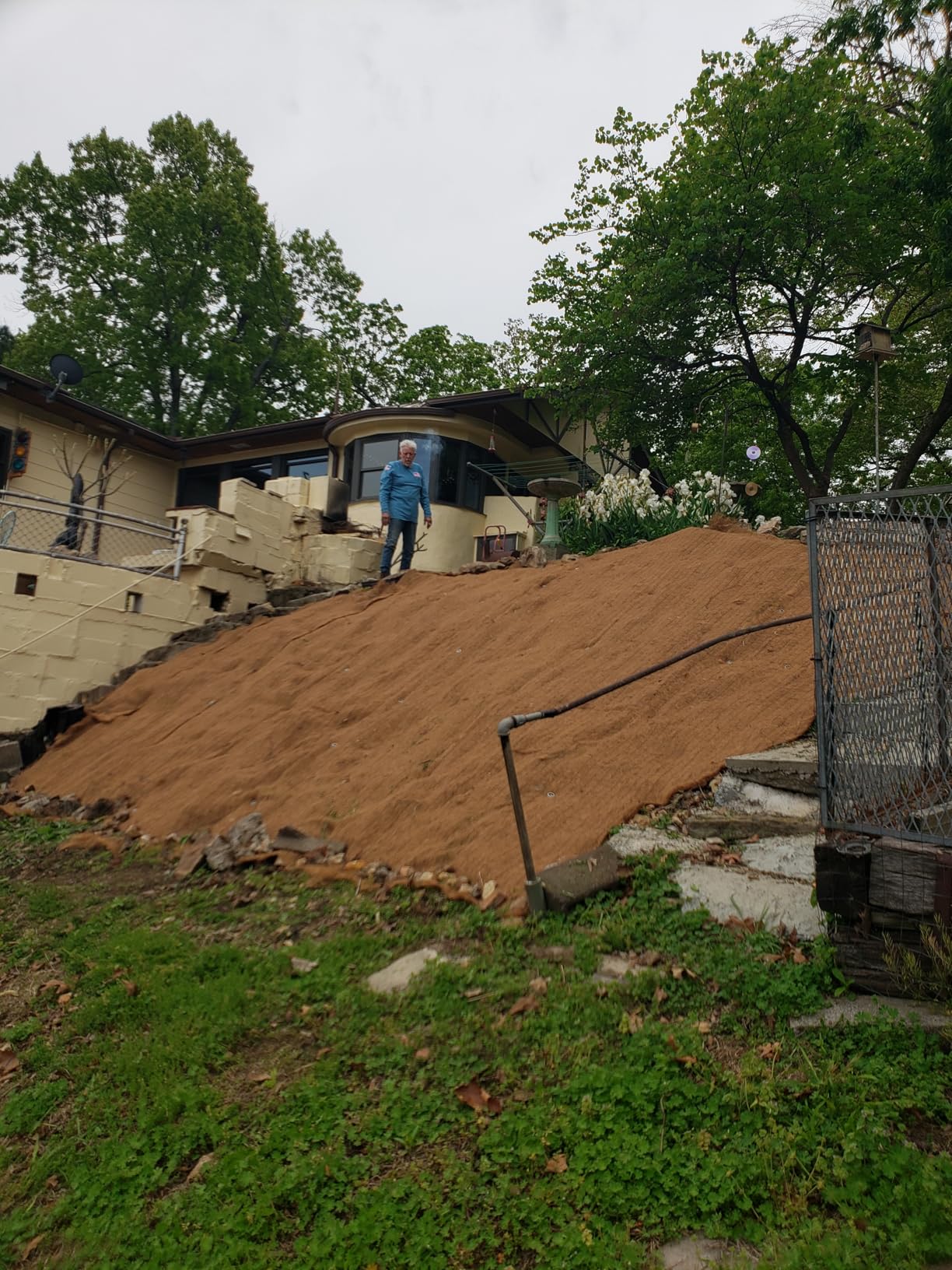 Sandbaggy Coconut Erosion Control Blanket - 3.75 ft x 120 ft Coir Mat (450 sq ft) customer photo 1
