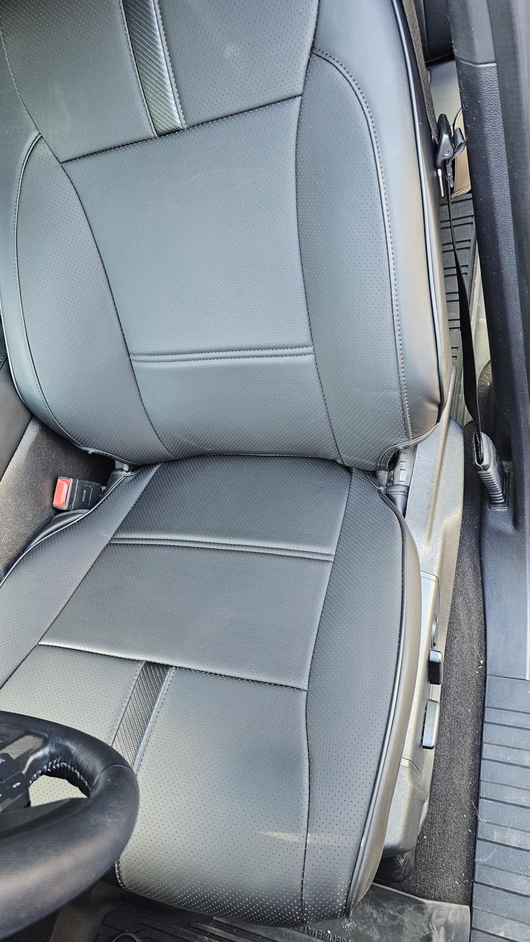 for Ford F150 Seat Covers 2015-2023 2024 2025 2026,Full Set Leather Waterproof Black Trucks Pickup Seat Covers Custom Fit for Ford F150 Accessories,Car Seat Cover for SuperCrew/CrewCab(XL,XLT) customer photo 1