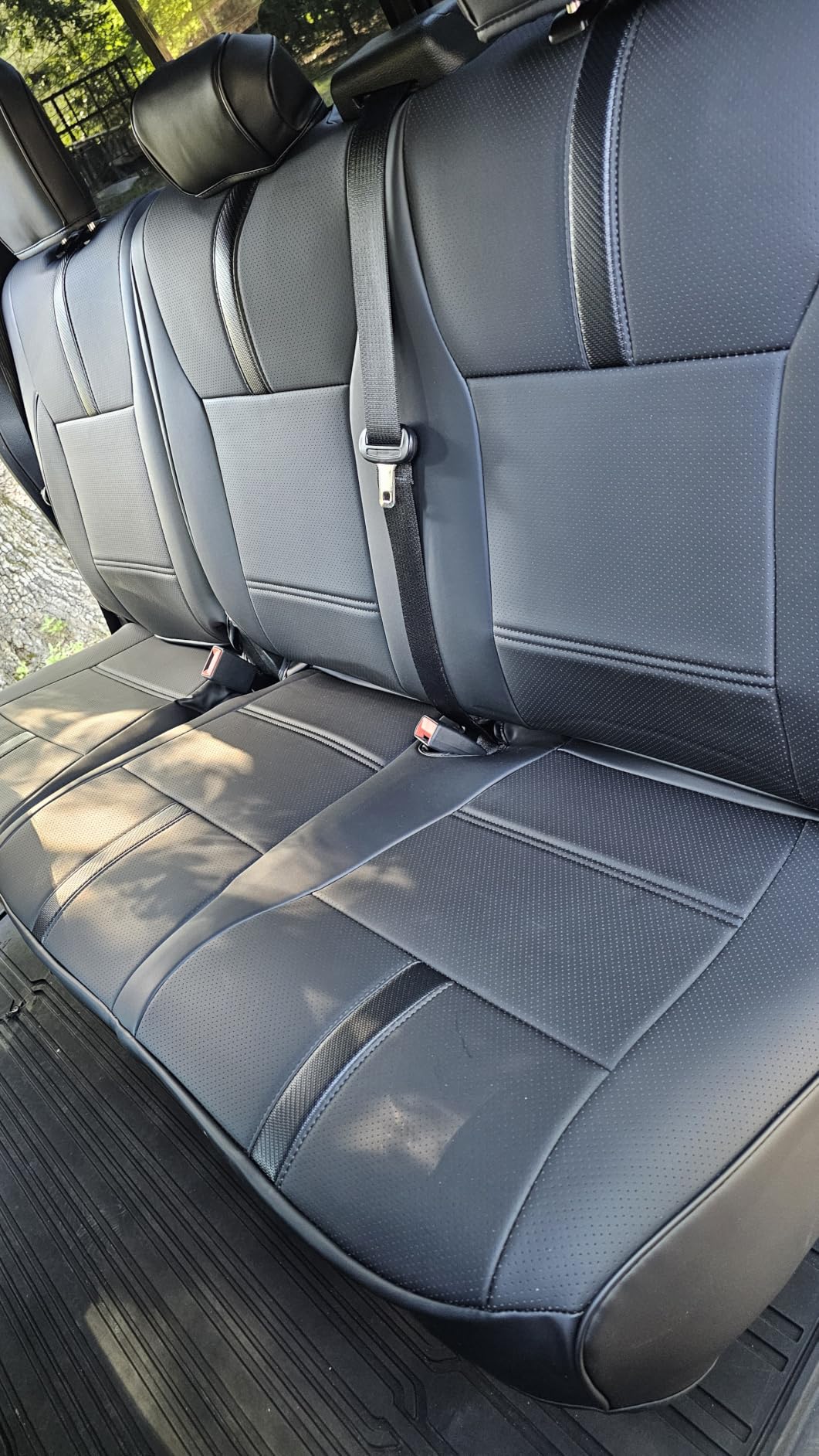 for Ford F150 Seat Covers 2015-2023 2024 2025 2026,Full Set Leather Waterproof Black Trucks Pickup Seat Covers Custom Fit for Ford F150 Accessories,Car Seat Cover for SuperCrew/CrewCab(XL,XLT) customer photo 2